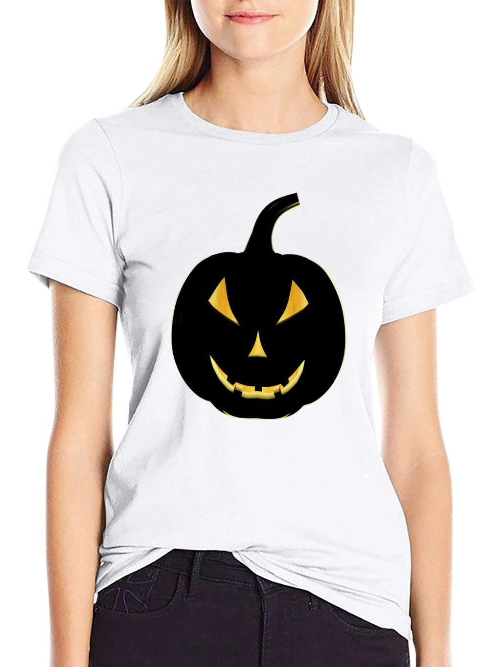 Spooky Halloween Pumpkin Graphic T-Shirt