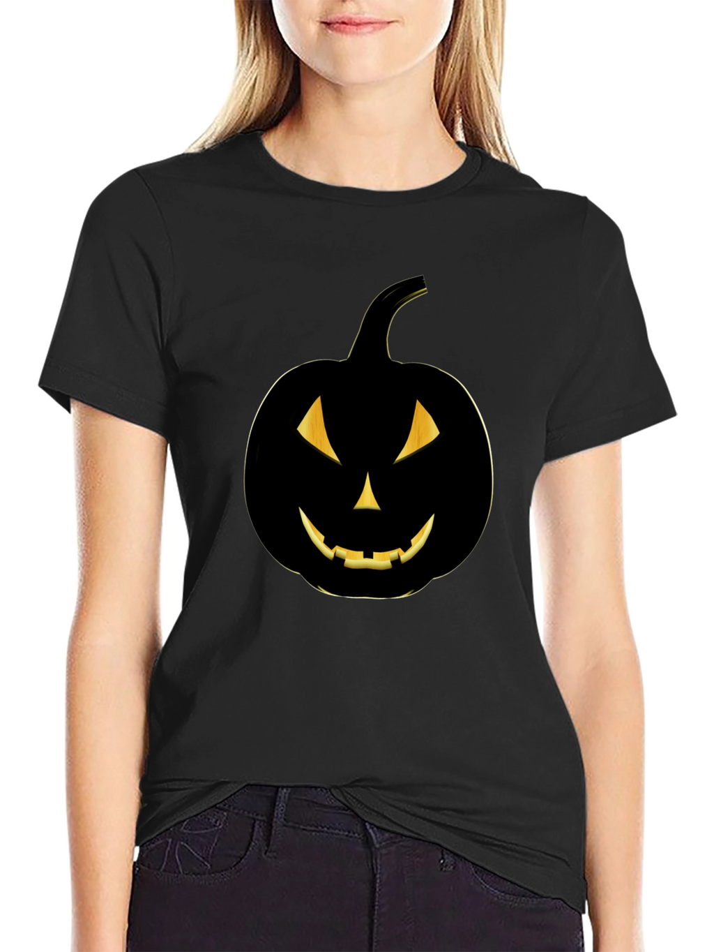 Spooky Halloween Pumpkin Graphic T-Shirt
