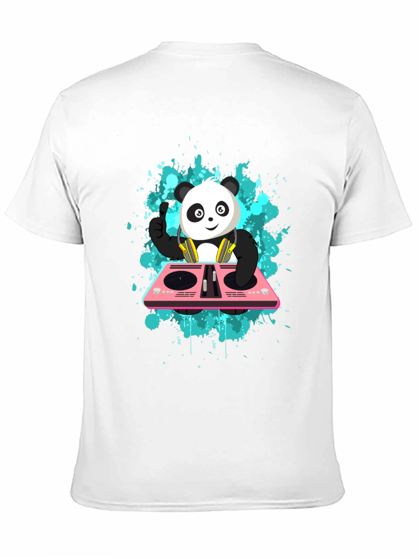 DJ Panda Graphic Tee - Black Cotton Comfort