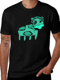 Cow Graphic Black T-Shirt - Unique Art