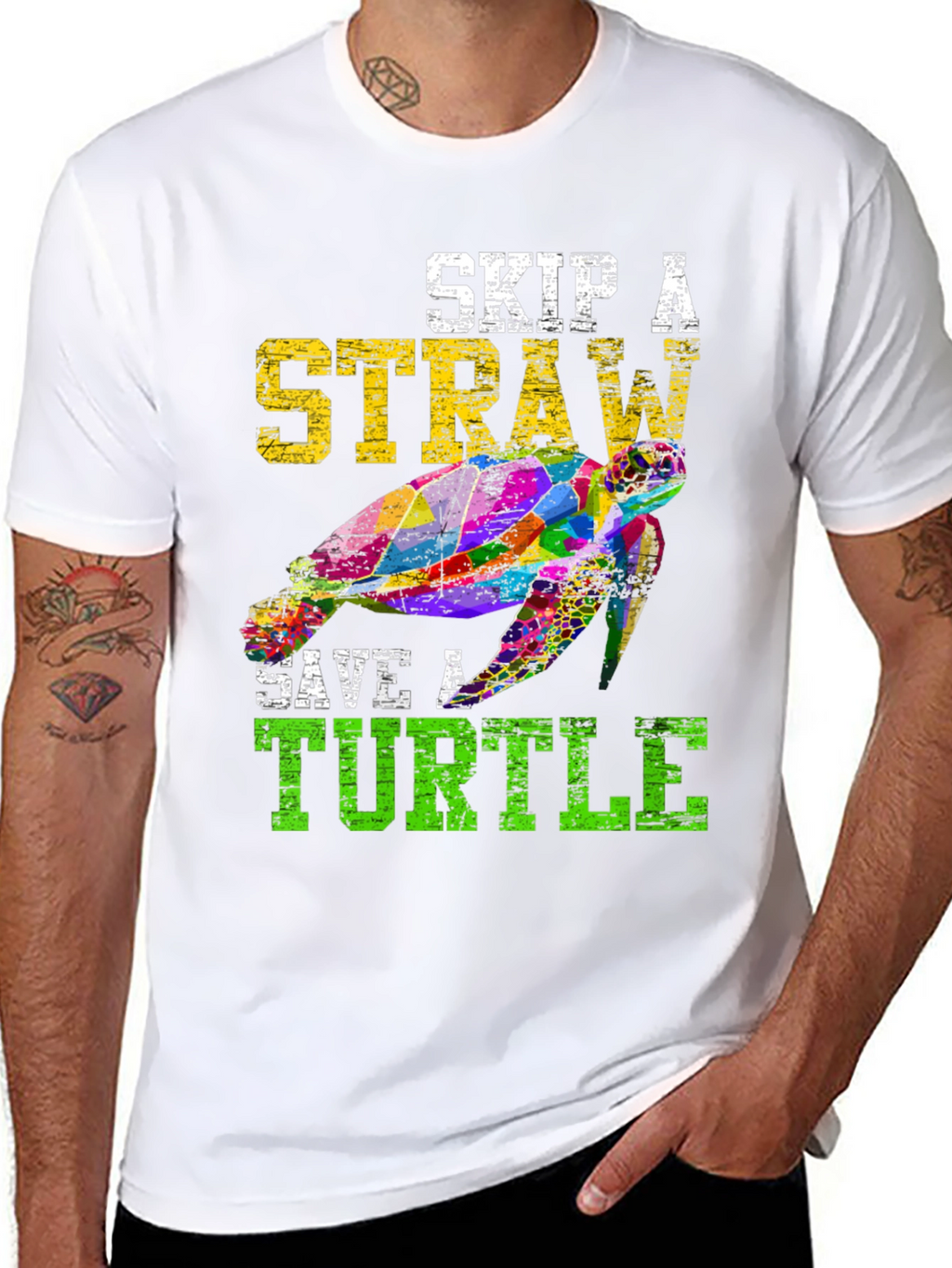 Skip a Straw Save a Turtle Graphic Tee