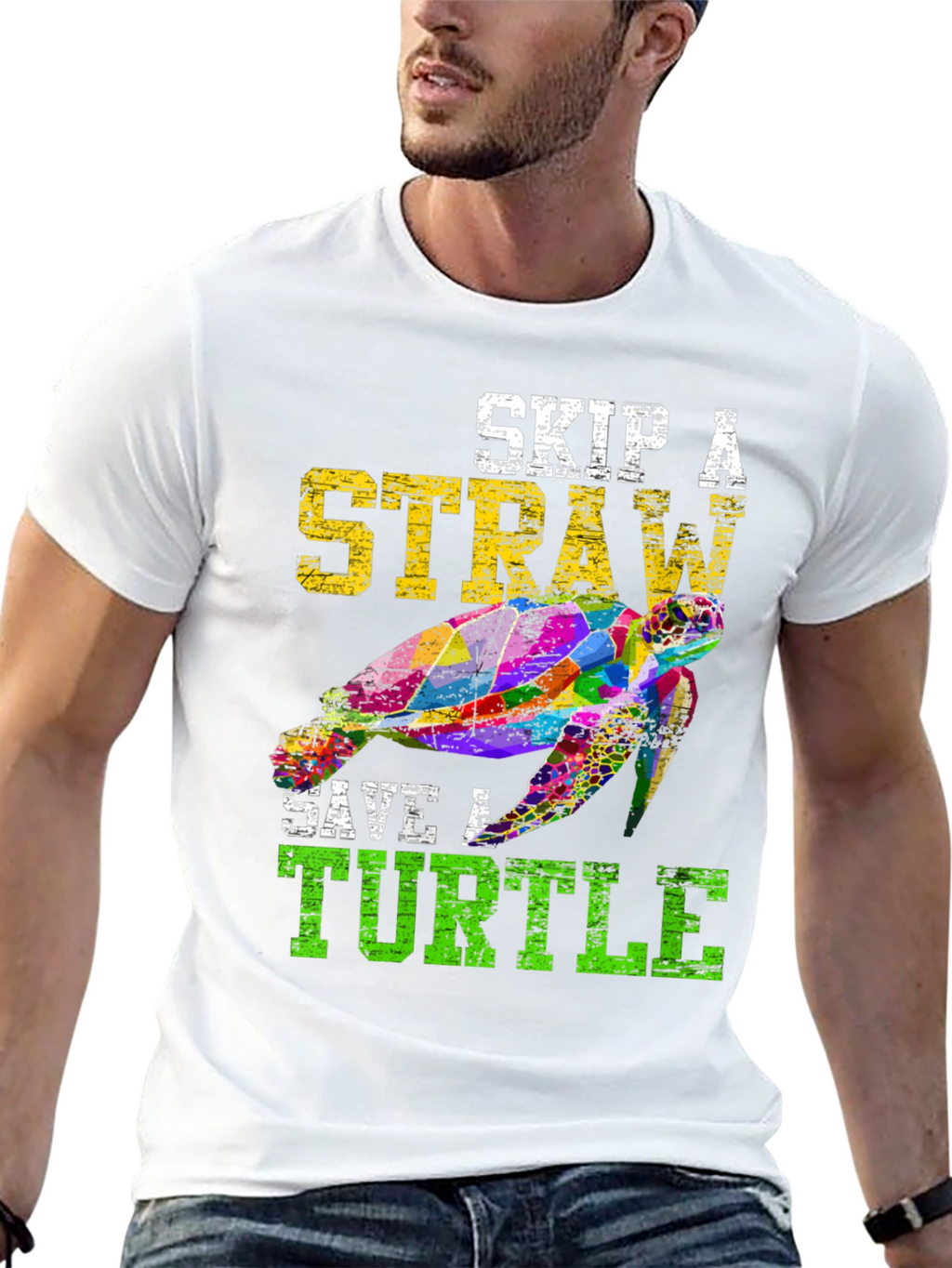 Skip a Straw Save a Turtle Graphic Tee