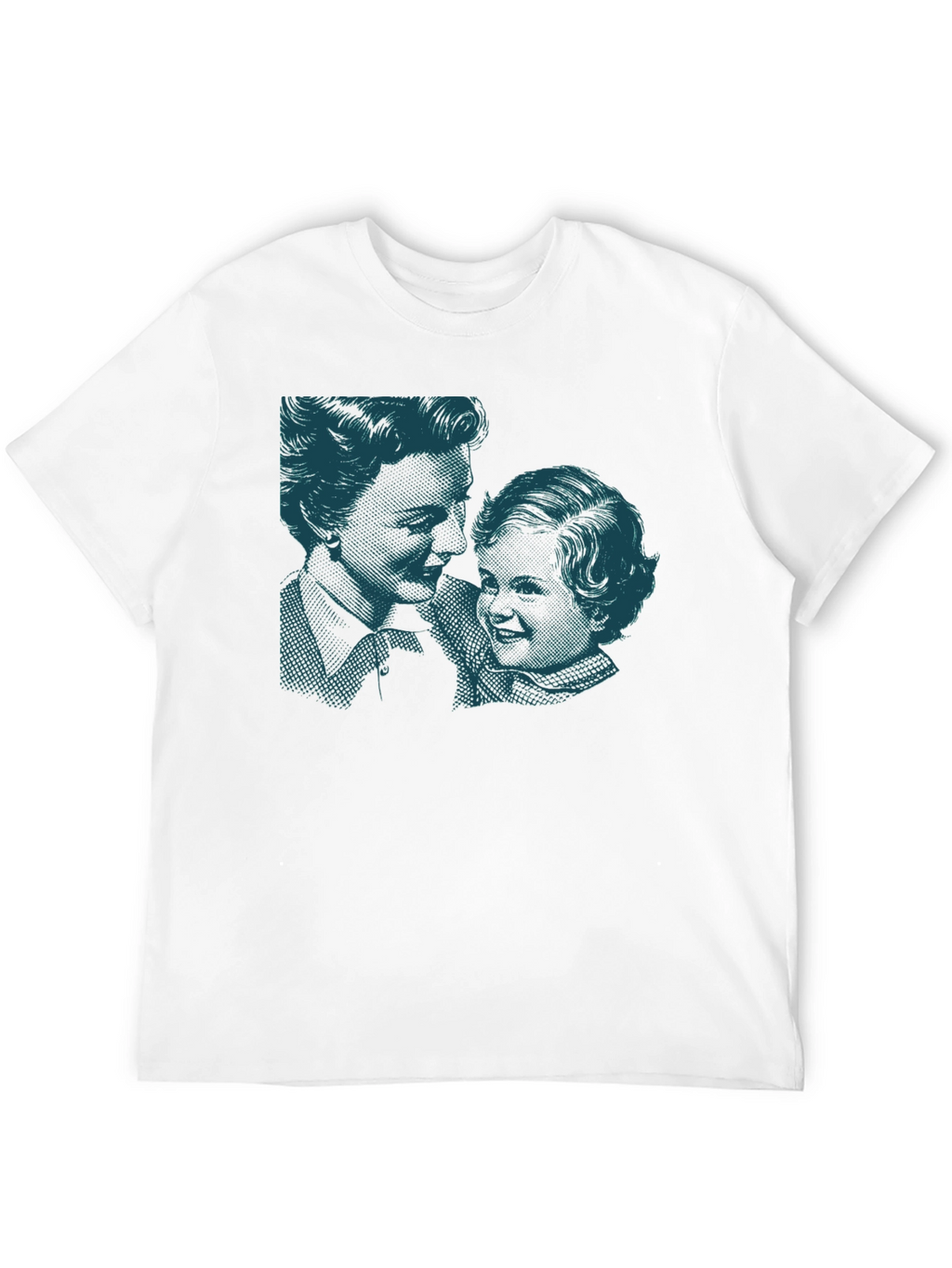 Retro Print Black Cotton T-Shirt