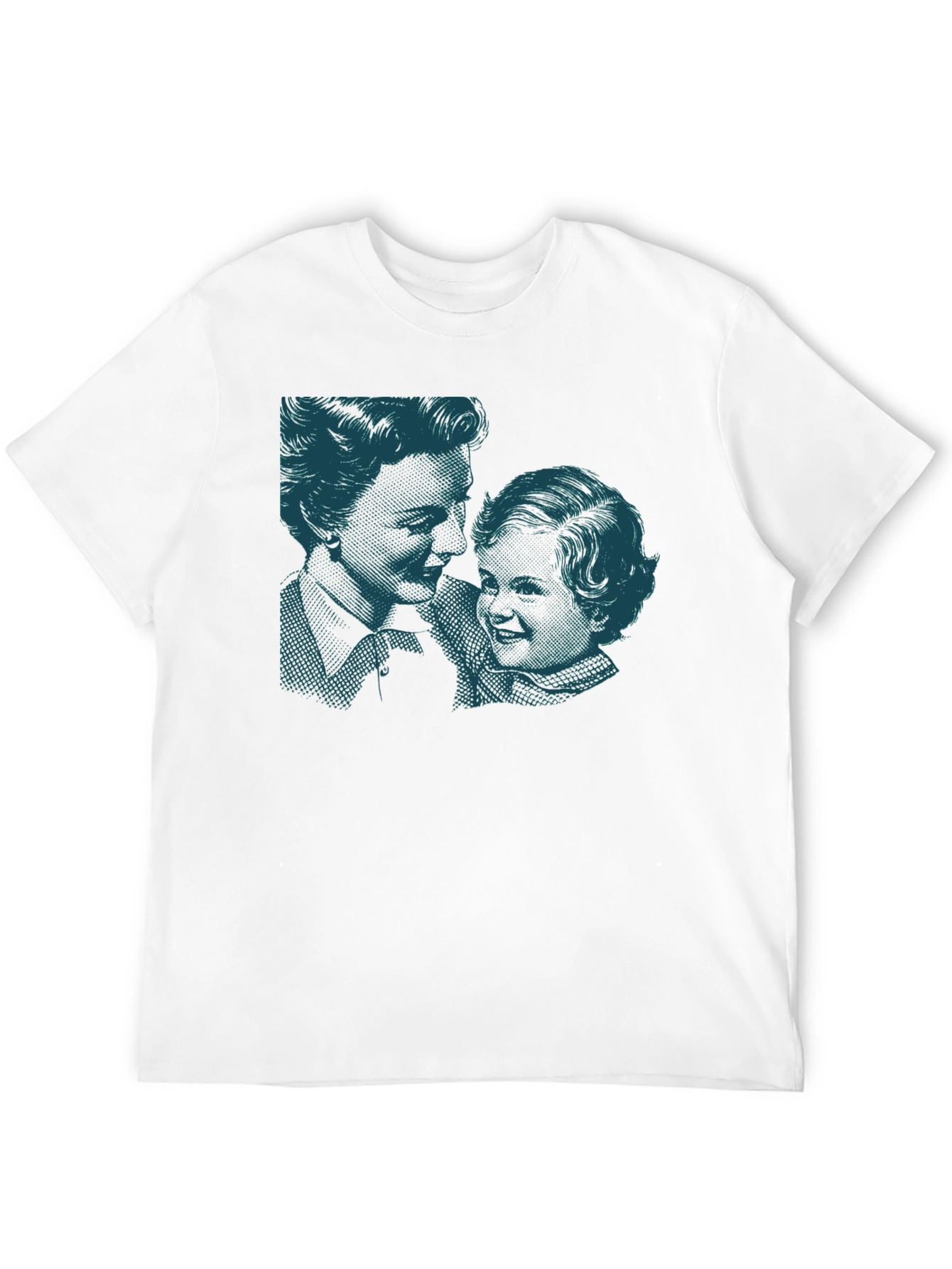 Retro Print Black Cotton T-Shirt