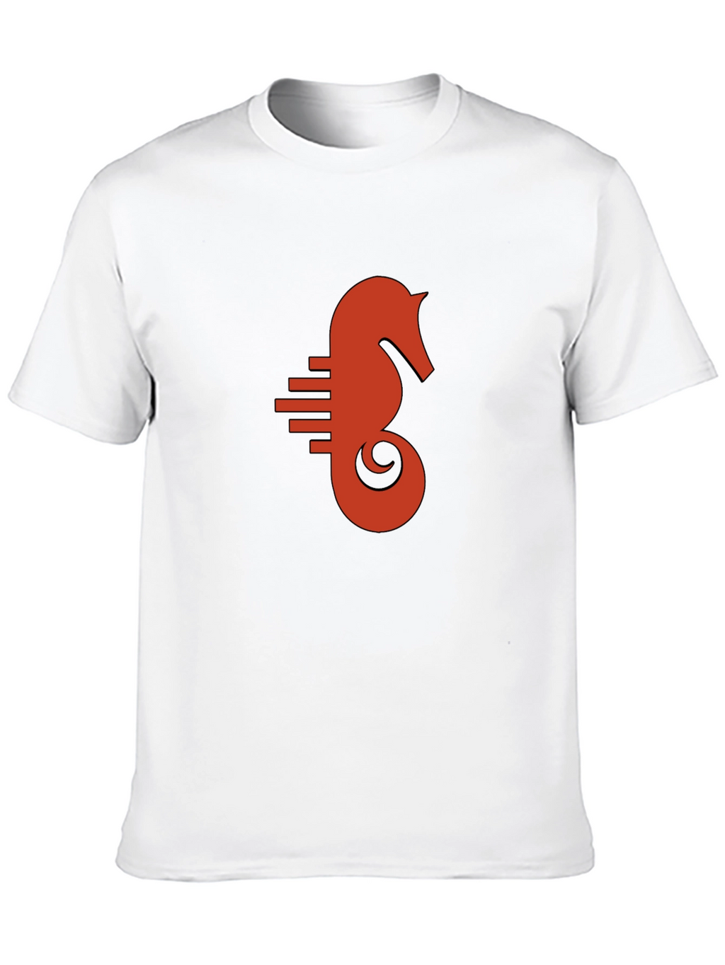Seahorse Graphic Tee - Black Cotton Comfort