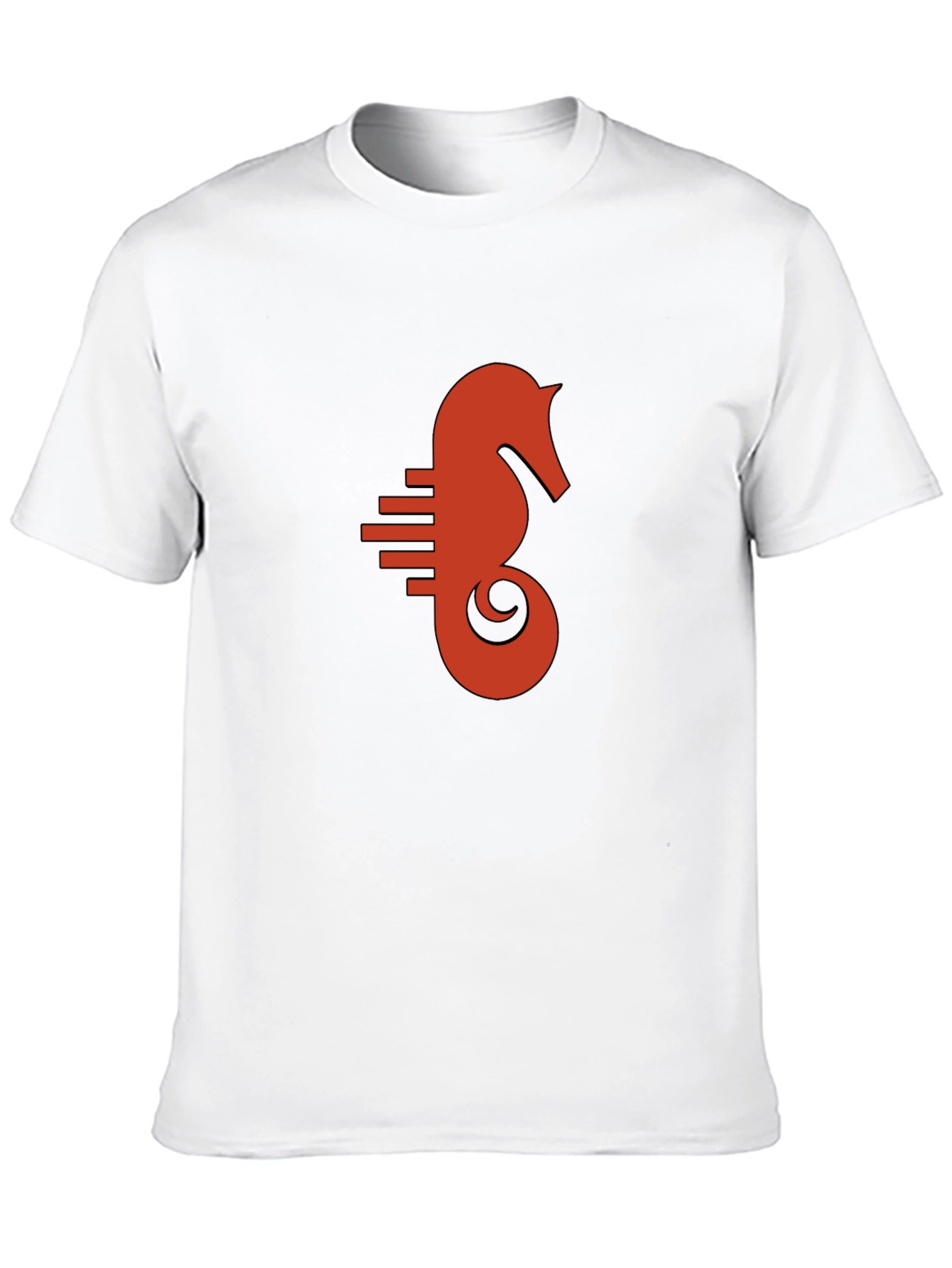 Seahorse Graphic Tee - Black Cotton Comfort