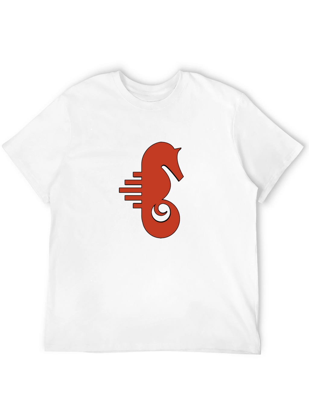 Seahorse Graphic Tee - Black Cotton Comfort