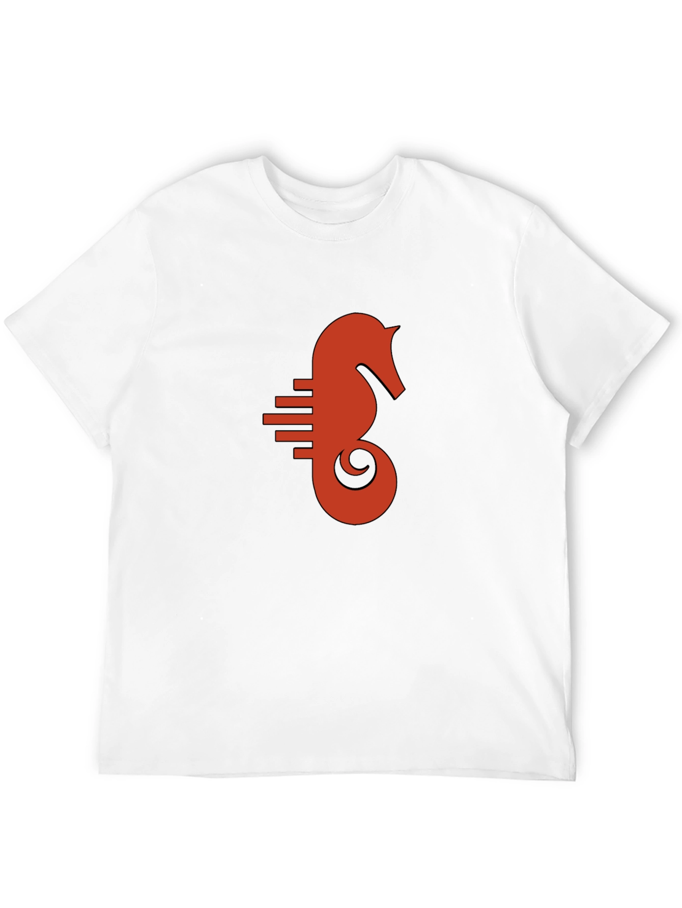 Seahorse Graphic Tee - Black Cotton Comfort