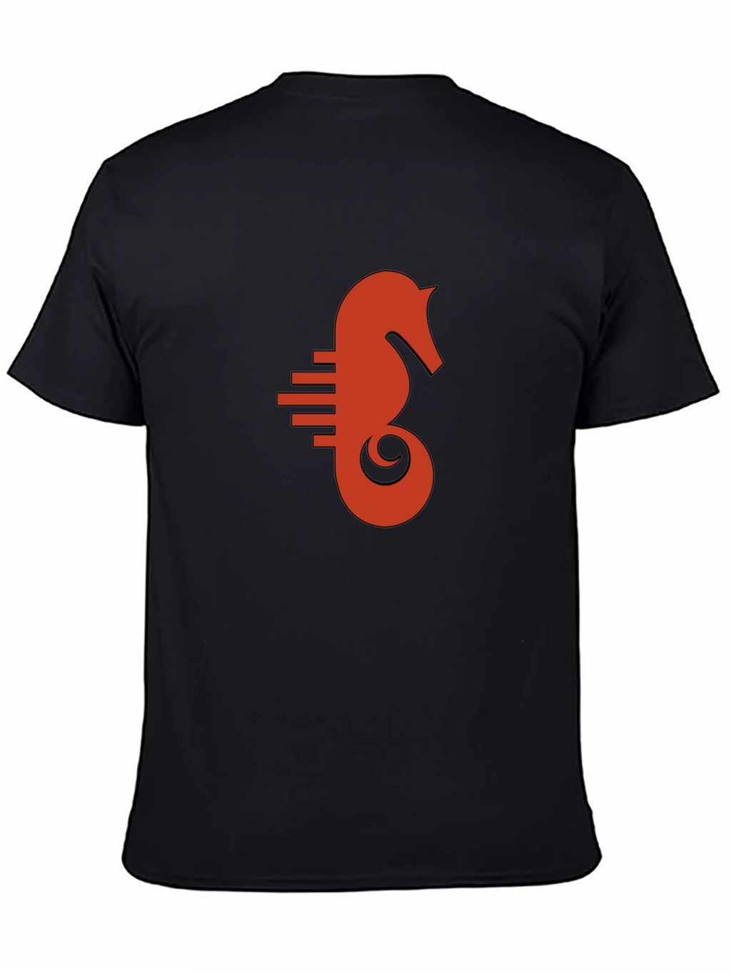 Seahorse Graphic Tee - Black Cotton Comfort