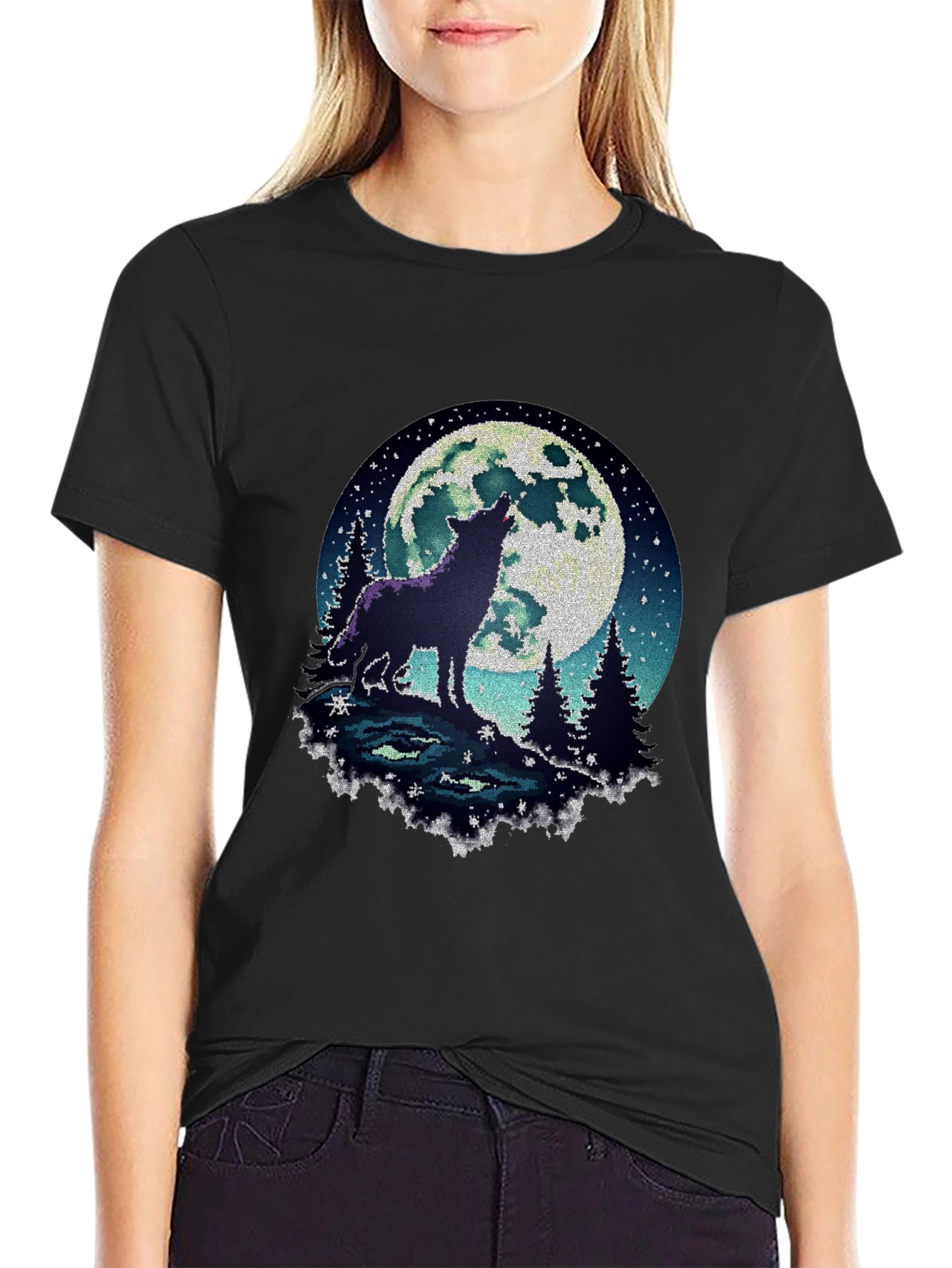 Wolf Moon T-Shirt - Mens Graphic Tee