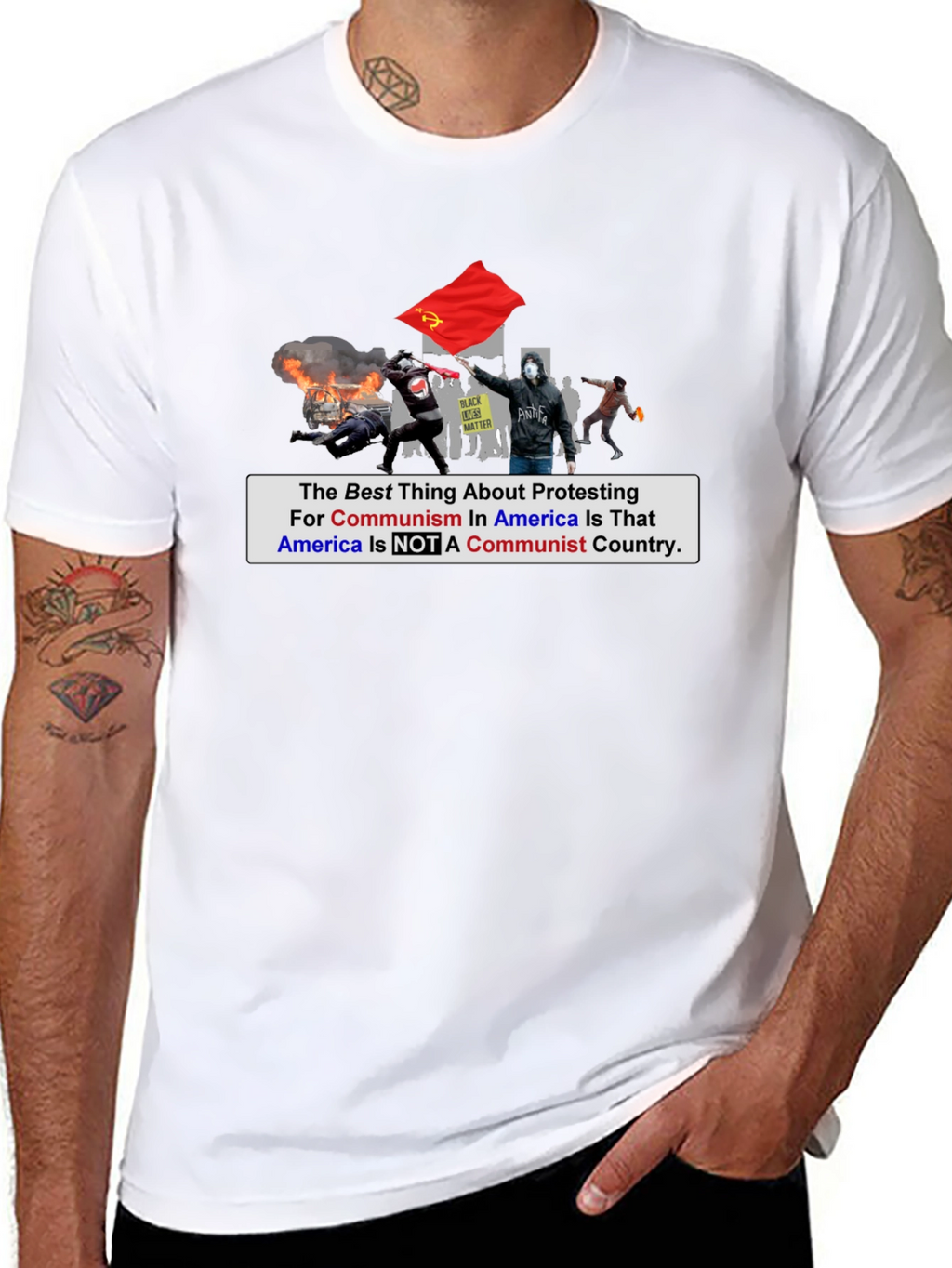 Anti-Communism Protest T-Shirt Political Statement Tee