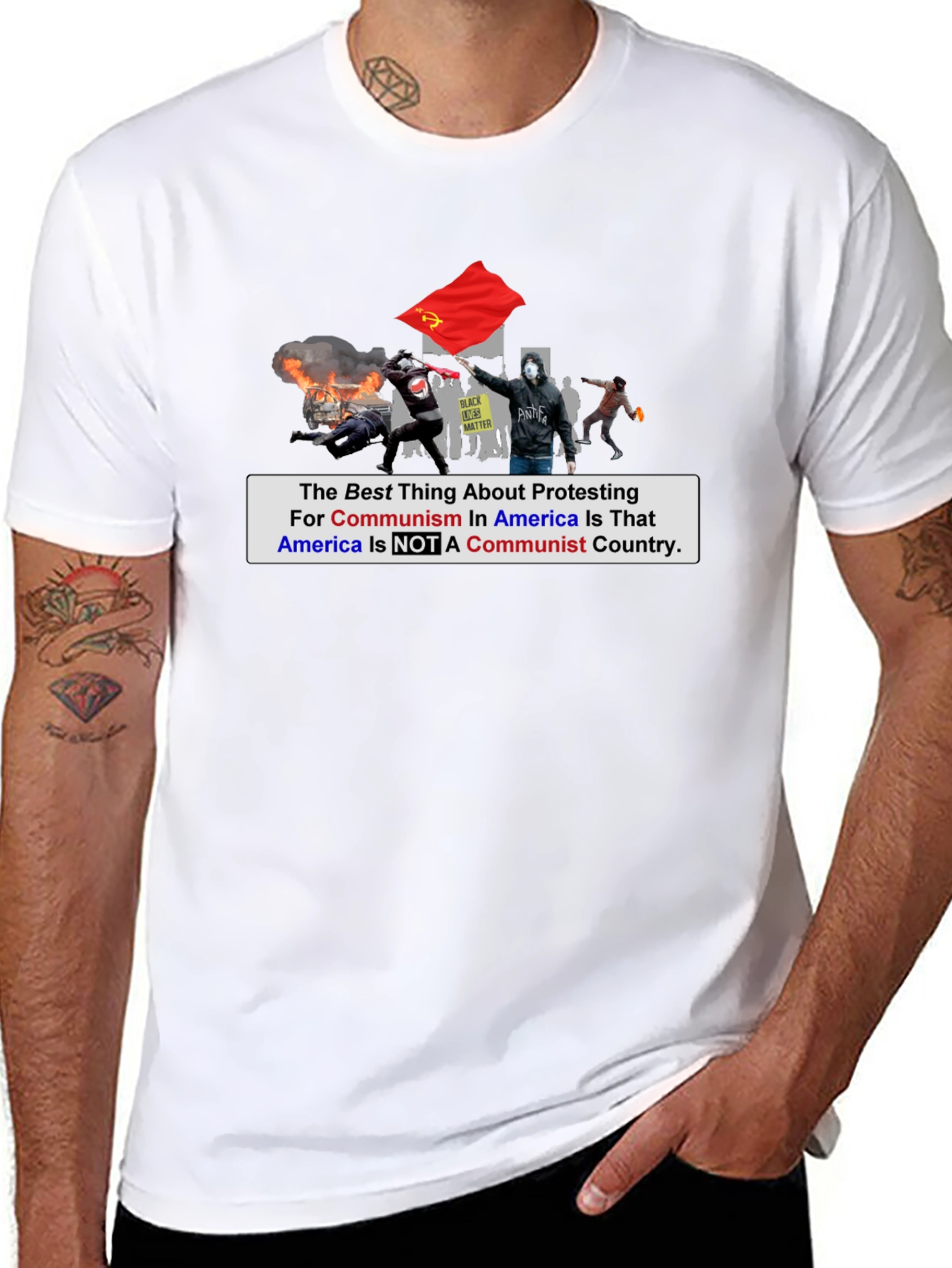 Anti-Communism Protest T-Shirt Political Statement Tee