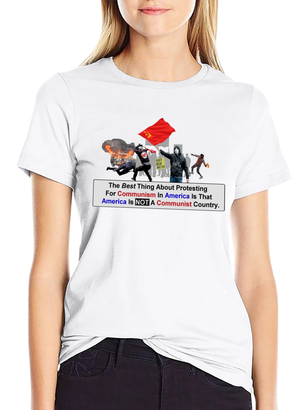 Anti-Communism Protest T-Shirt Political Statement Tee