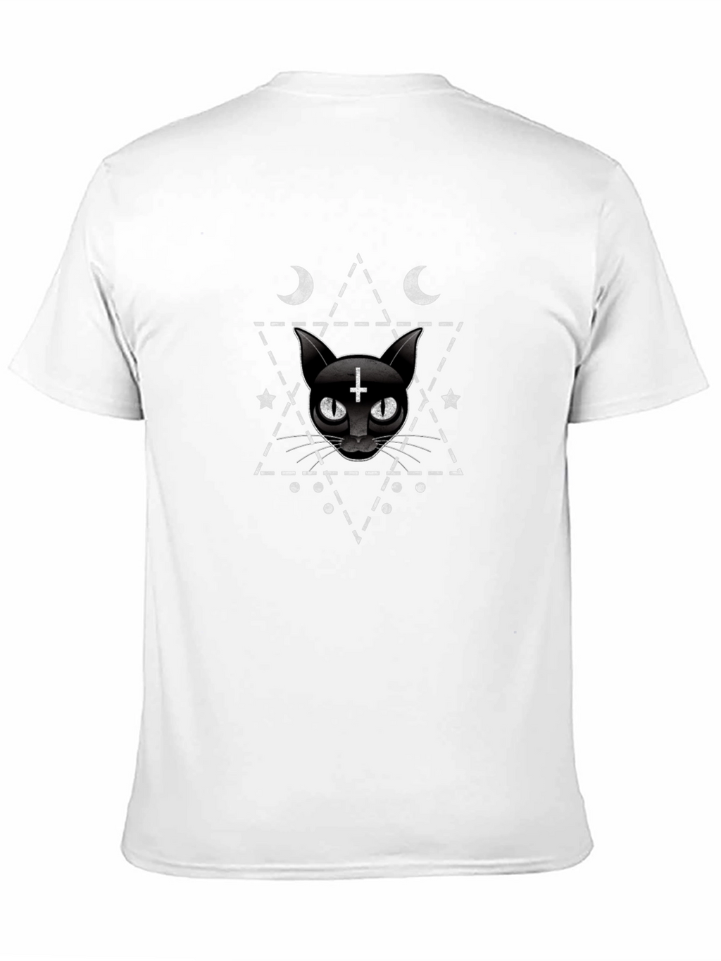 Occult Cat Graphic Tee - Black Unisex T-Shirt