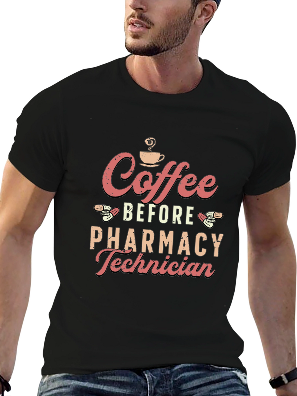 Coffee Before Pharmacy Technician T-Shirt