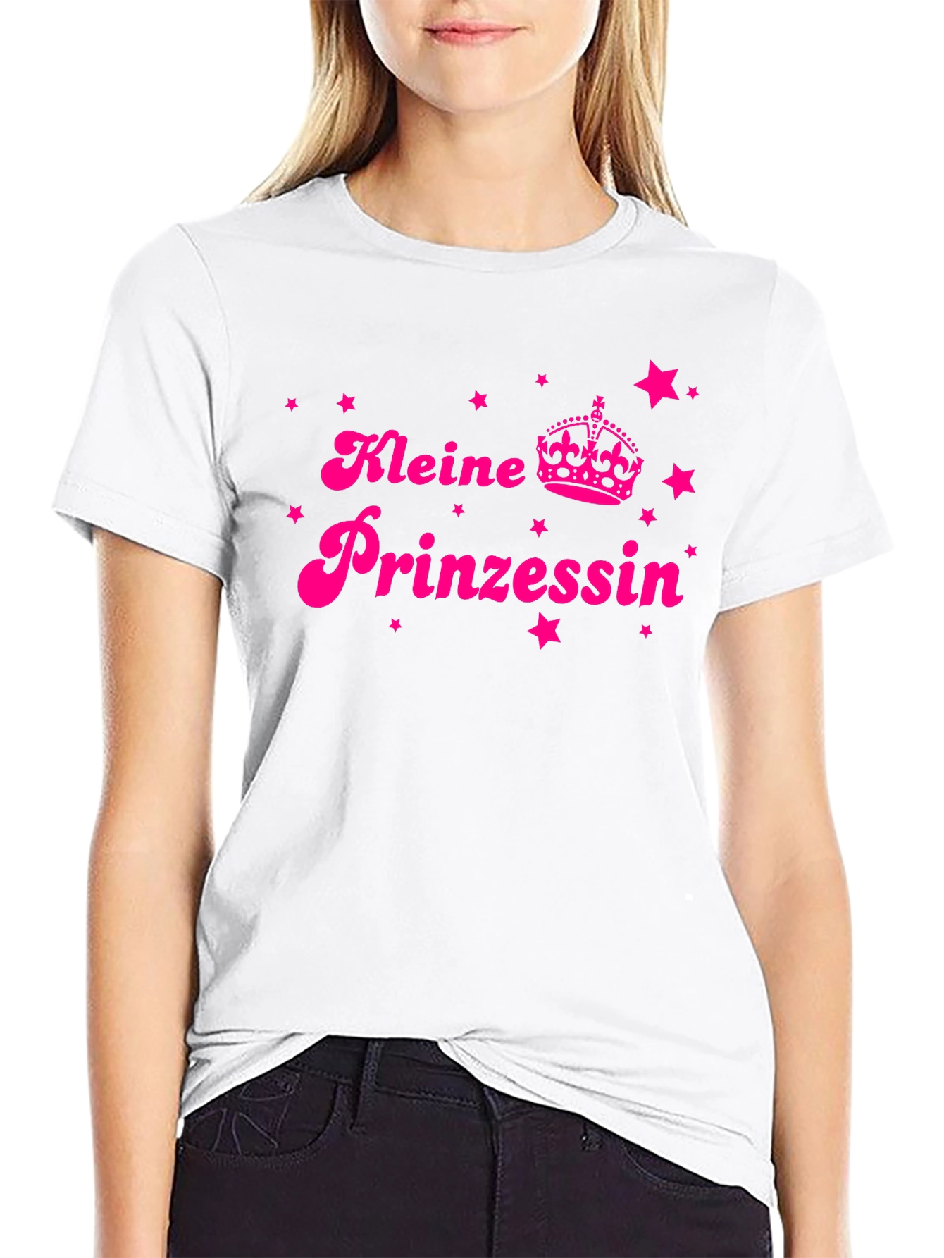 Kleine Prinzessin Black T-Shirt - Cute German Princess Design
