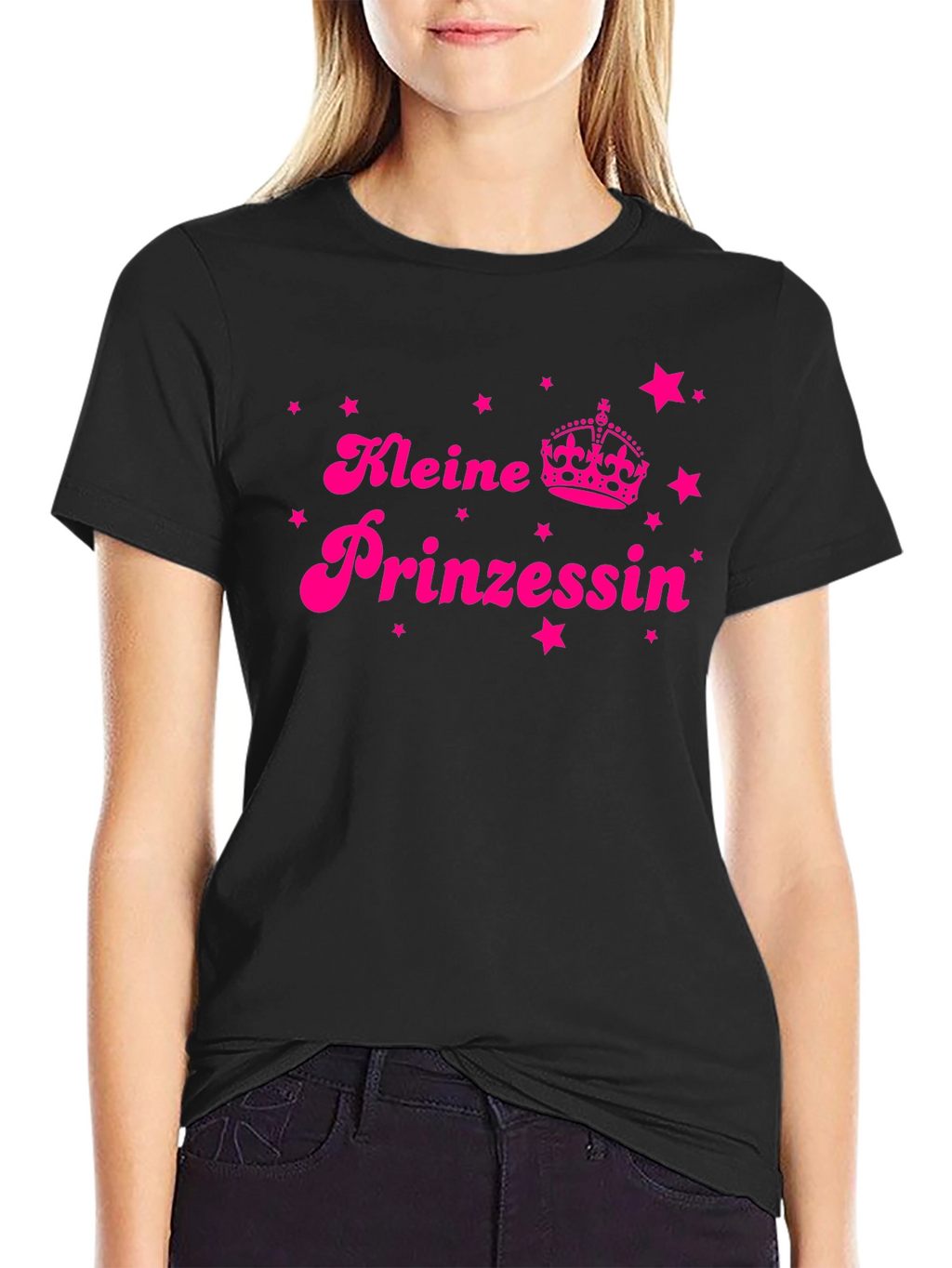 Kleine Prinzessin Black T-Shirt - Cute German Princess Design