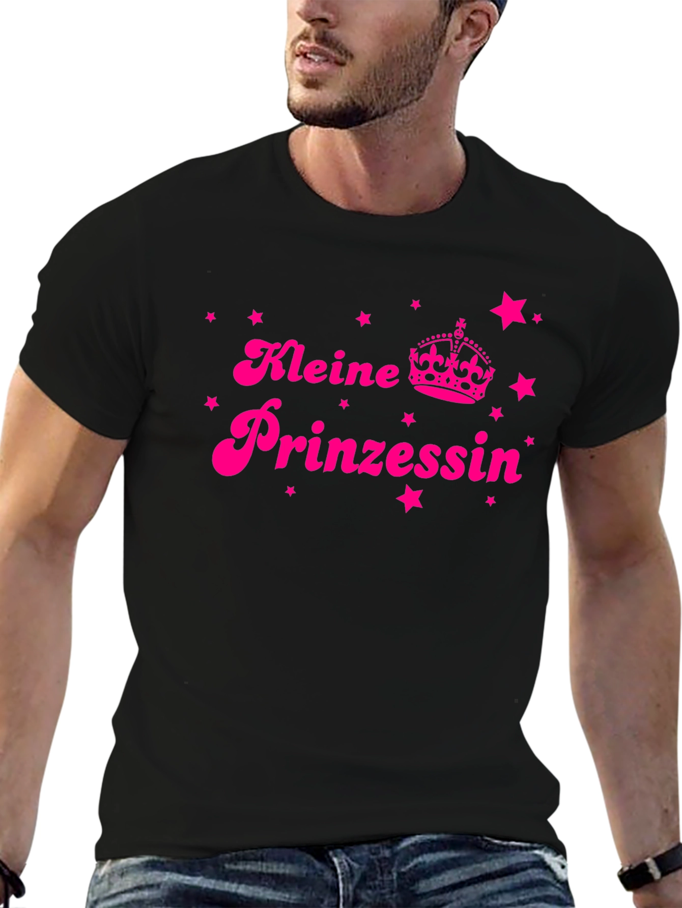 Kleine Prinzessin Black T-Shirt - Cute German Princess Design