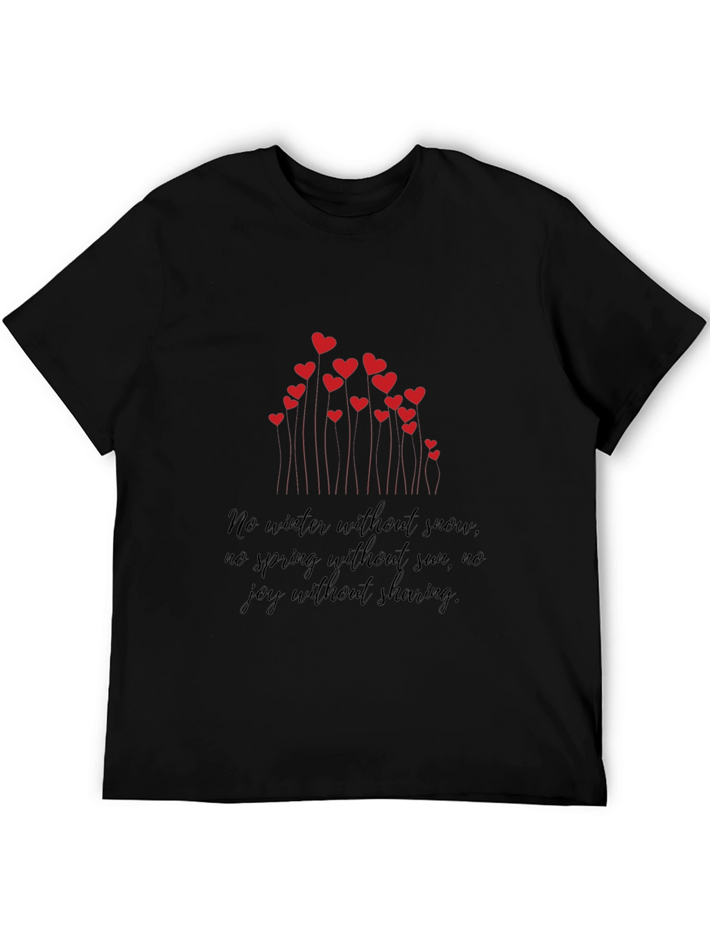 Heart Bloom Graphic Tee - Inspirational Quote Shirt
