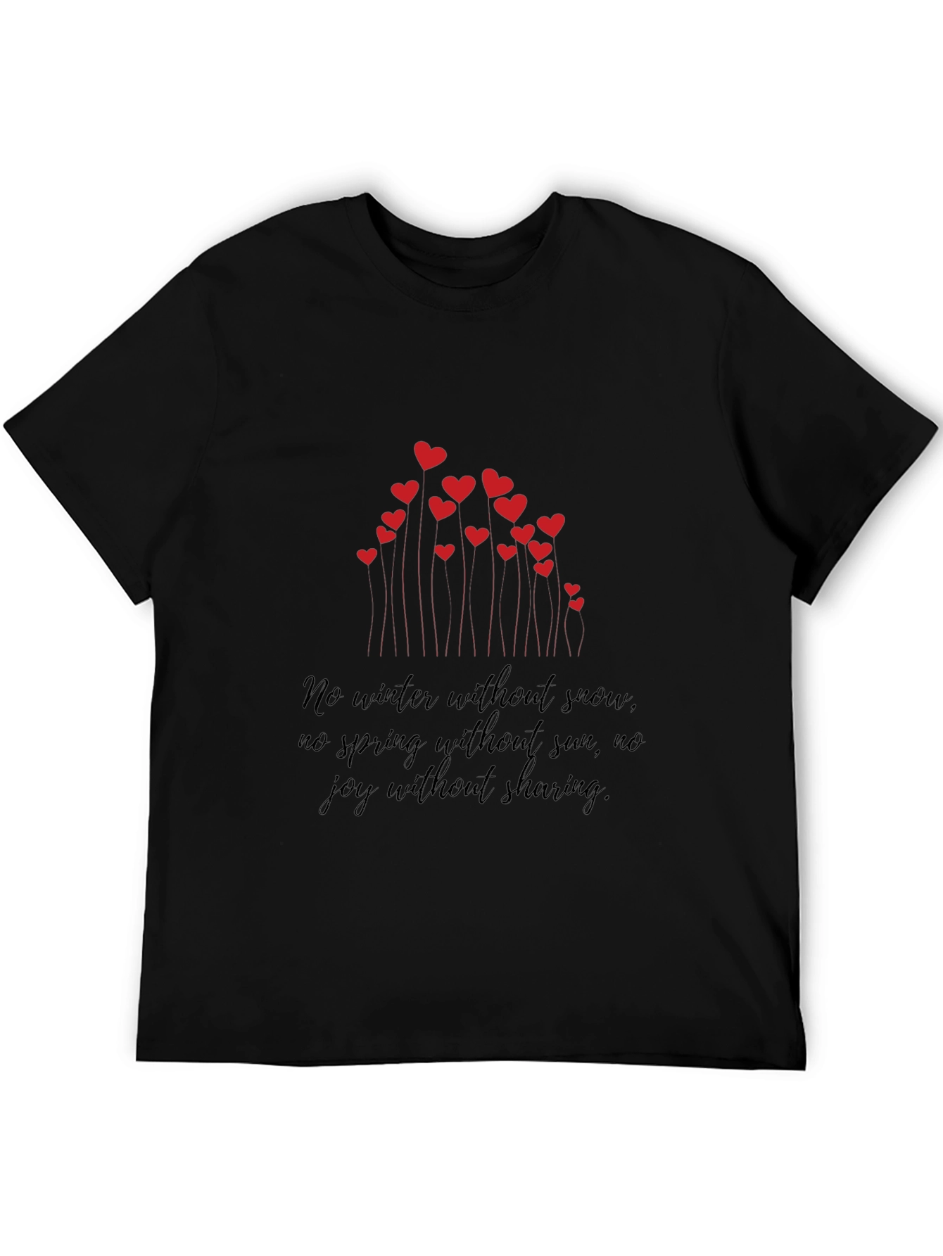 Heart Bloom Graphic Tee - Inspirational Quote Shirt