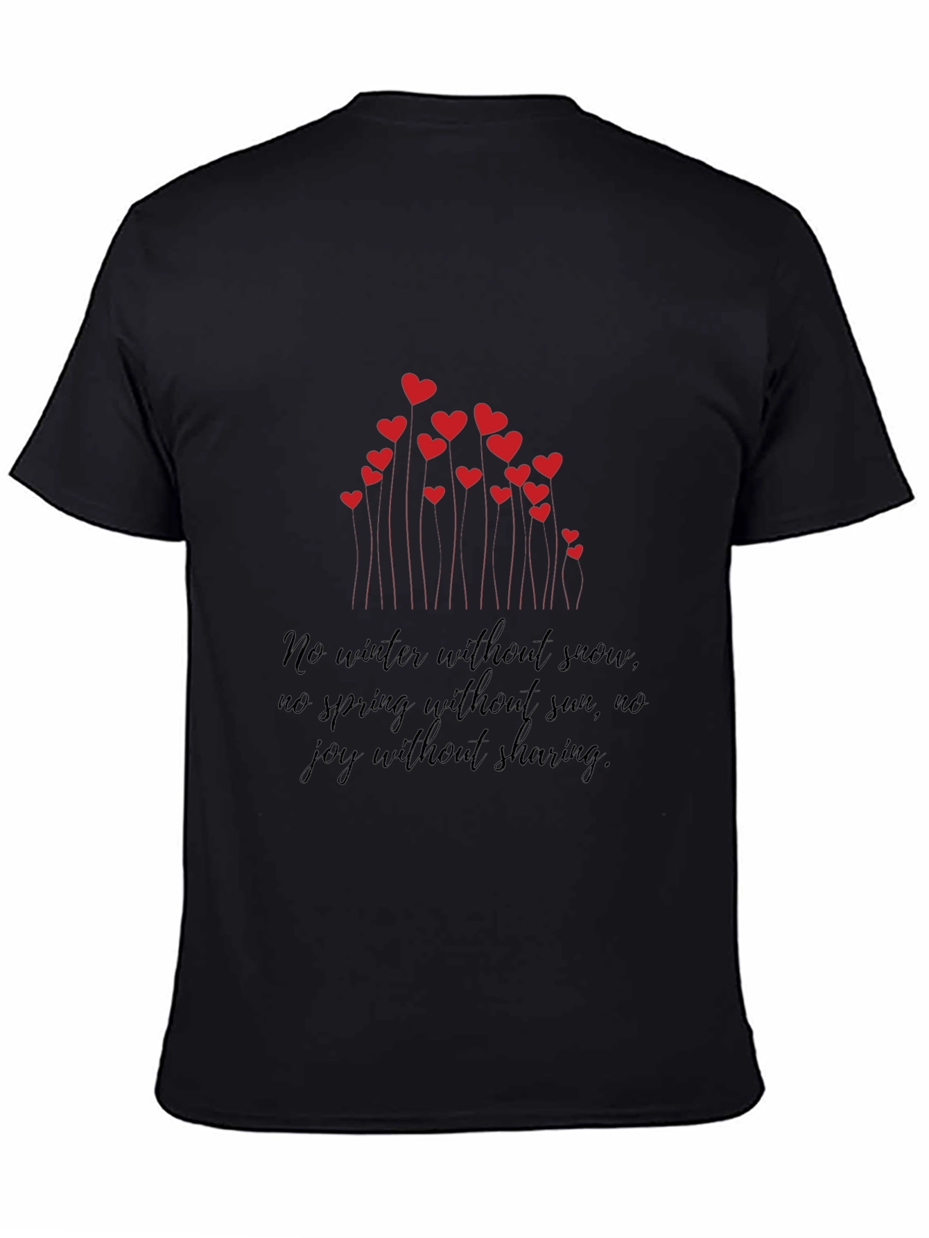 Heart Bloom Graphic Tee - Inspirational Quote Shirt