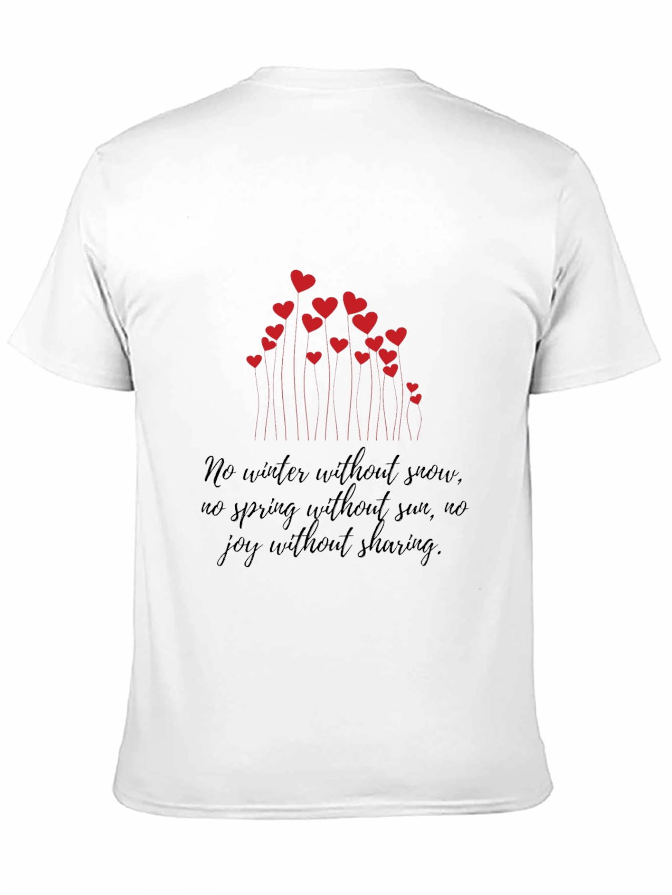 Heart Bloom Graphic Tee - Inspirational Quote Shirt