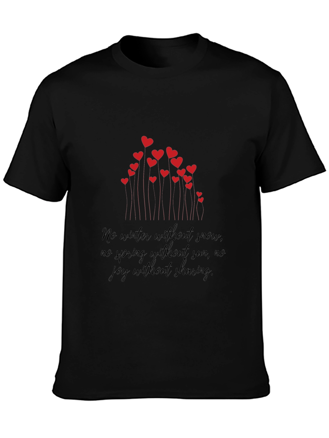 Heart Bloom Graphic Tee - Inspirational Quote Shirt