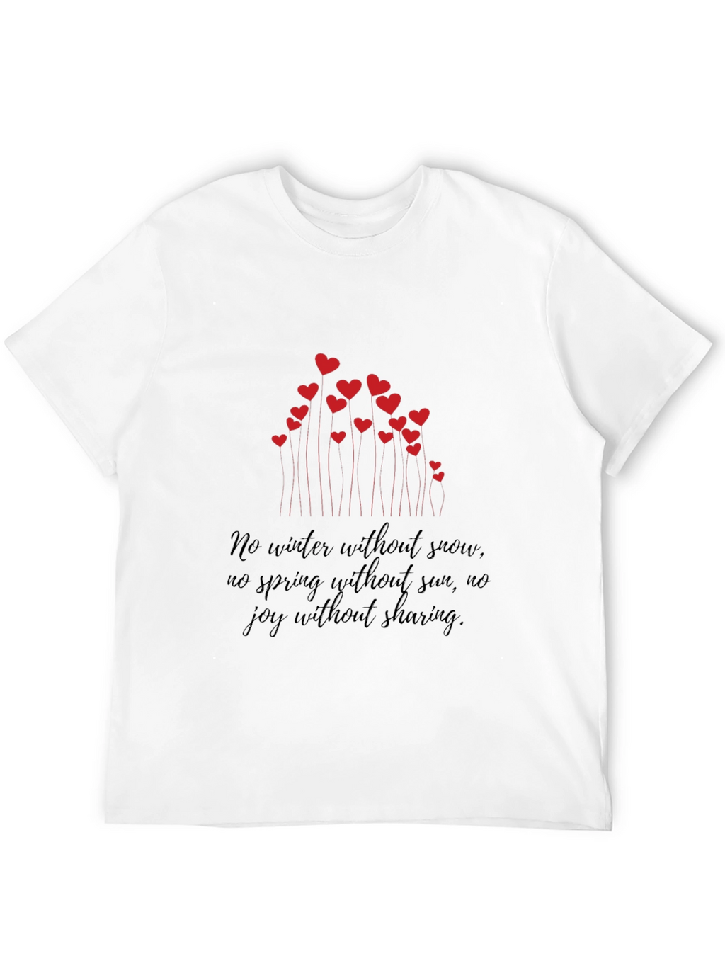 Heart Bloom Graphic Tee - Inspirational Quote Shirt