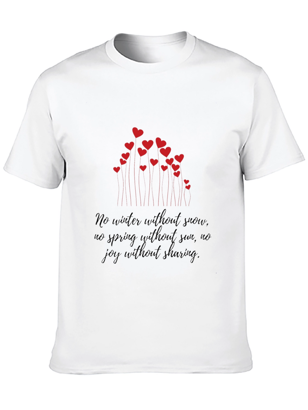 Heart Bloom Graphic Tee - Inspirational Quote Shirt