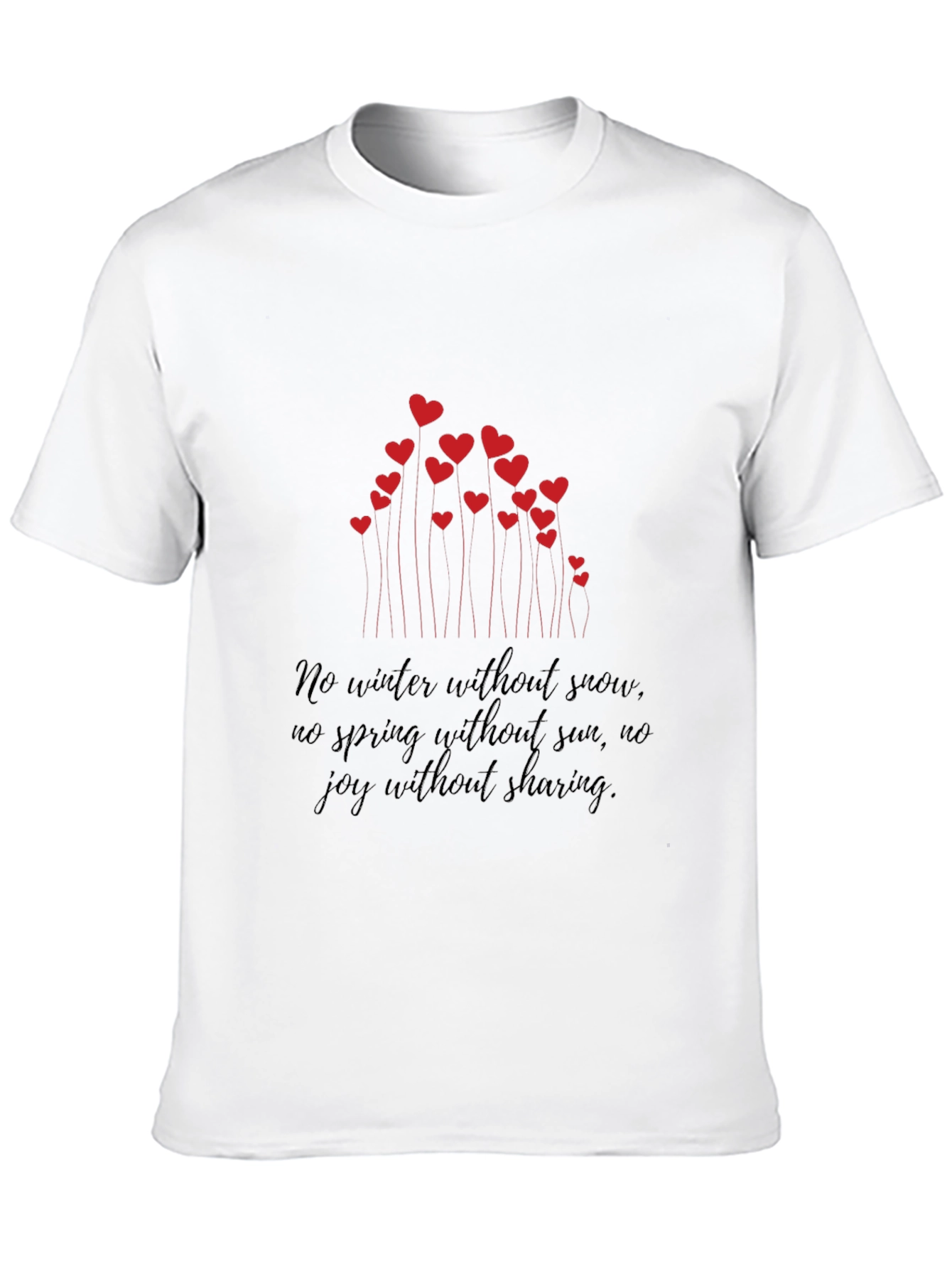 Heart Bloom Graphic Tee - Inspirational Quote Shirt