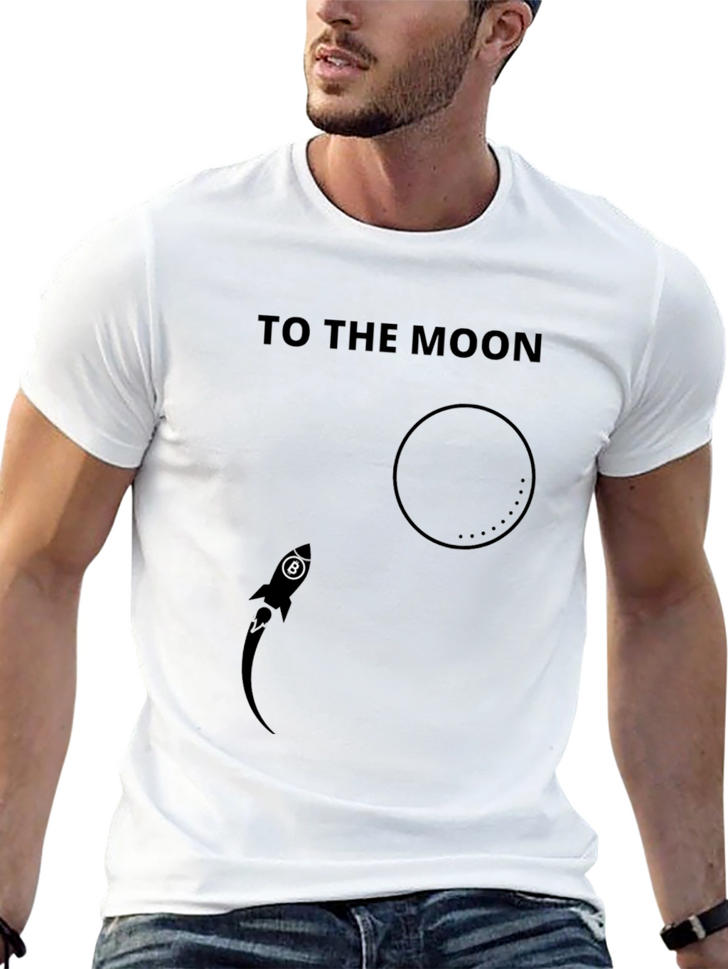To The Moon Graphic Tee - Crypto Rocket Shirt