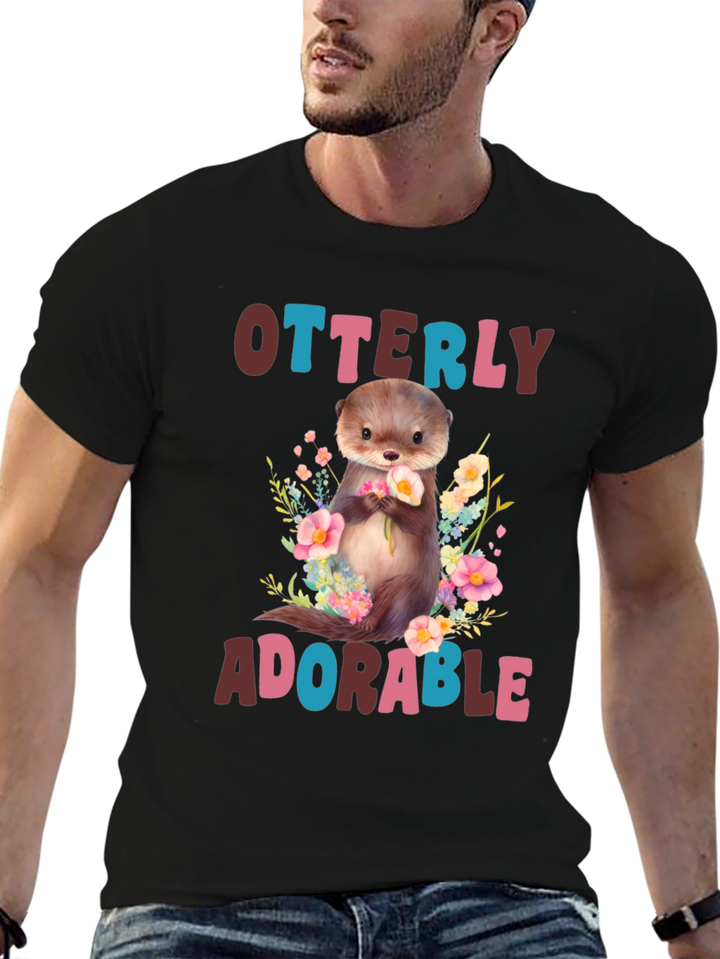 Otterly Adorable Graphic T-Shirt - Cute Animal Tee