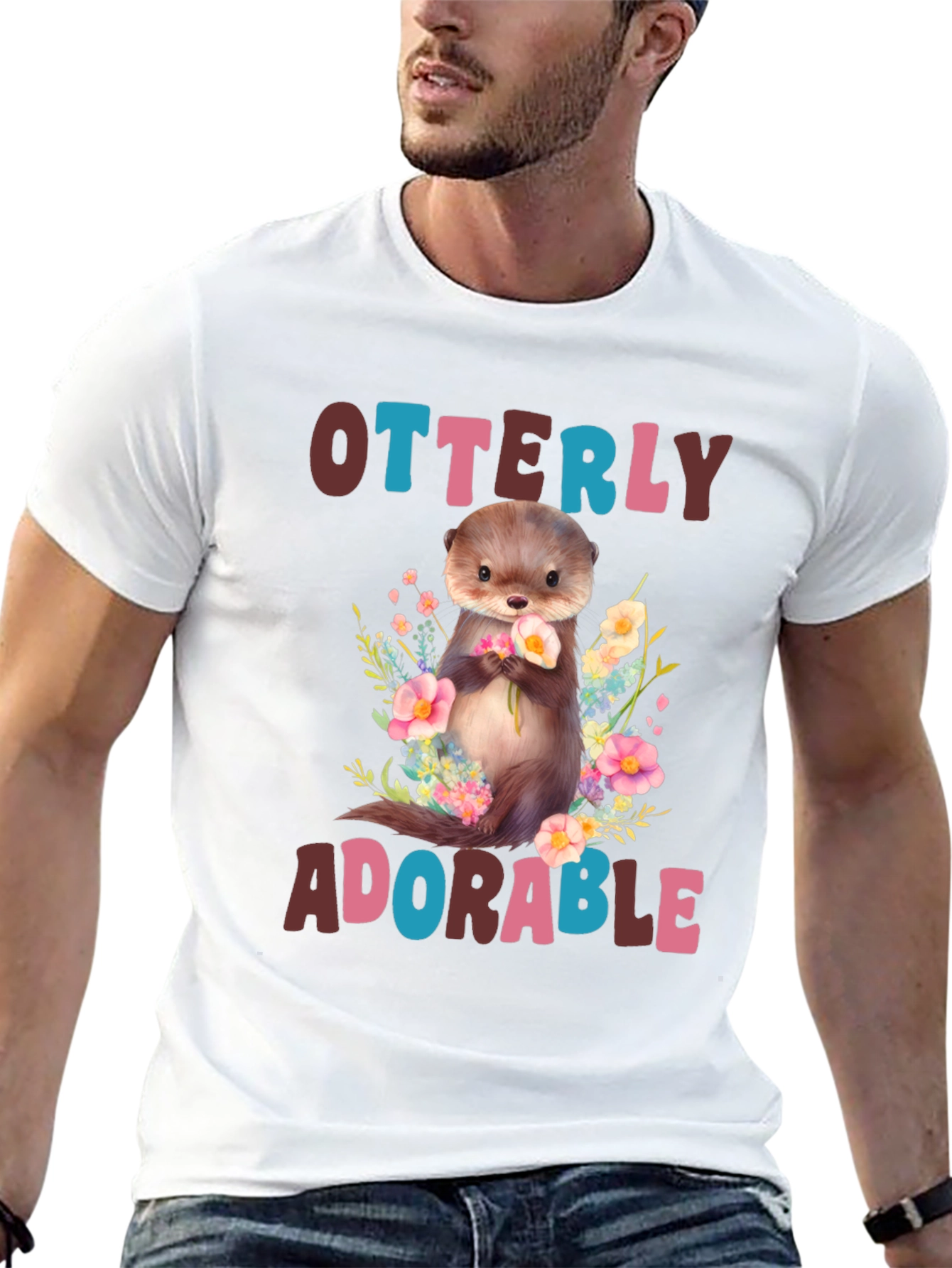 Otterly Adorable Graphic T-Shirt - Cute Animal Tee