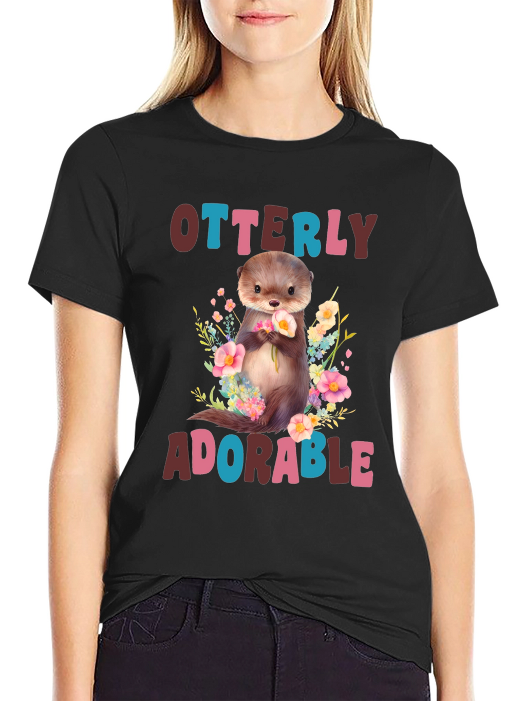Otterly Adorable Graphic T-Shirt - Cute Animal Tee