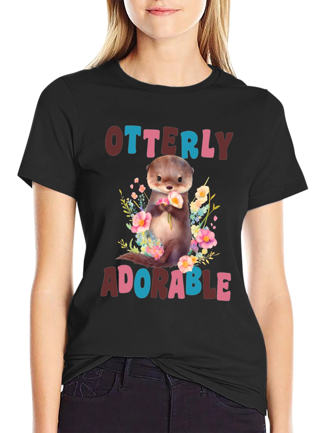 Otterly Adorable Graphic T-Shirt - Cute Animal Tee
