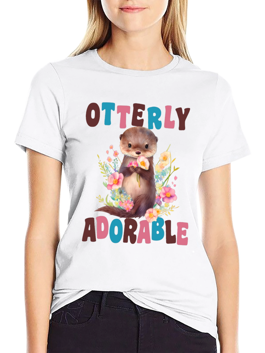 Otterly Adorable Graphic T-Shirt - Cute Animal Tee