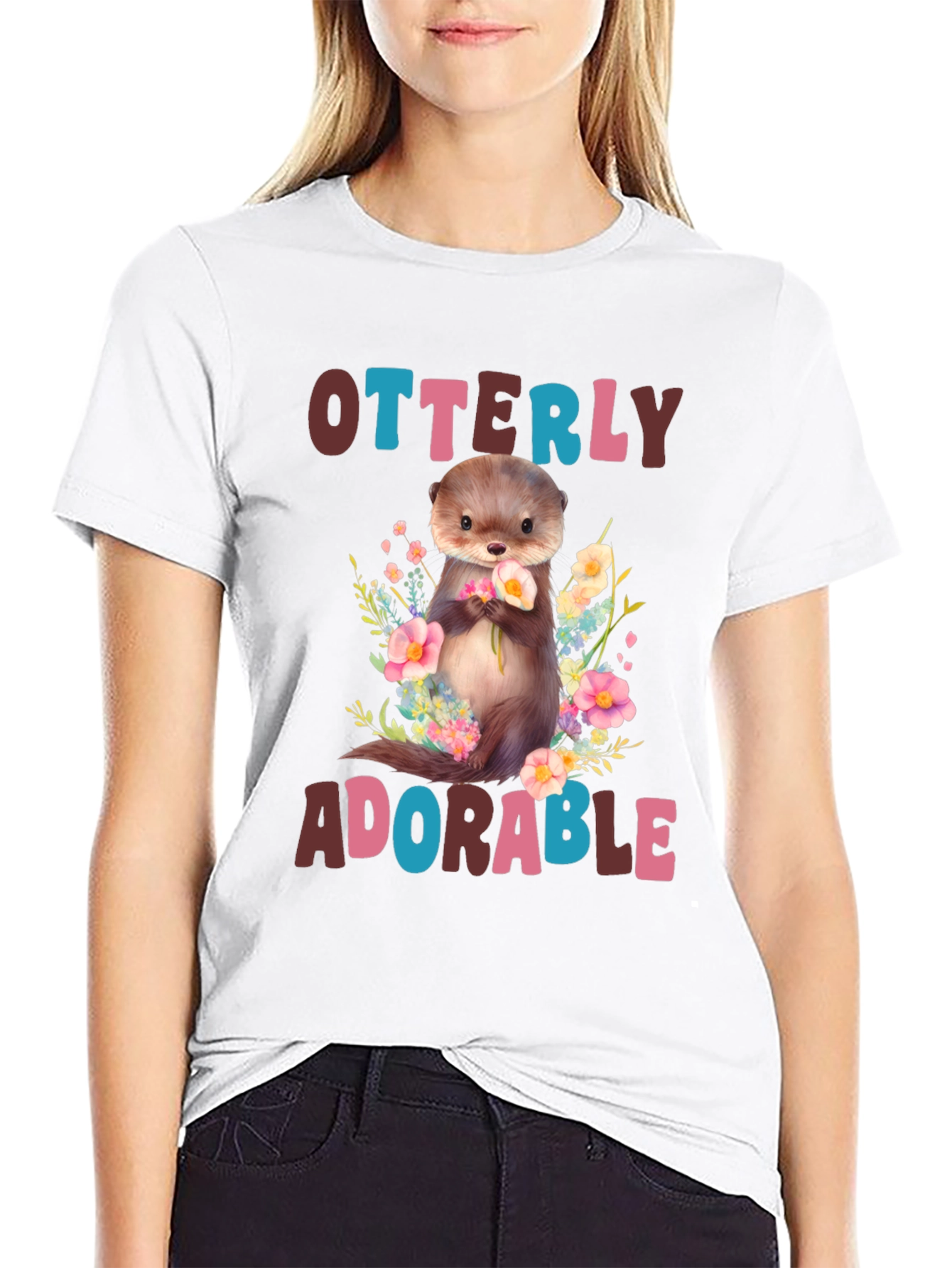 Otterly Adorable Graphic T-Shirt - Cute Animal Tee