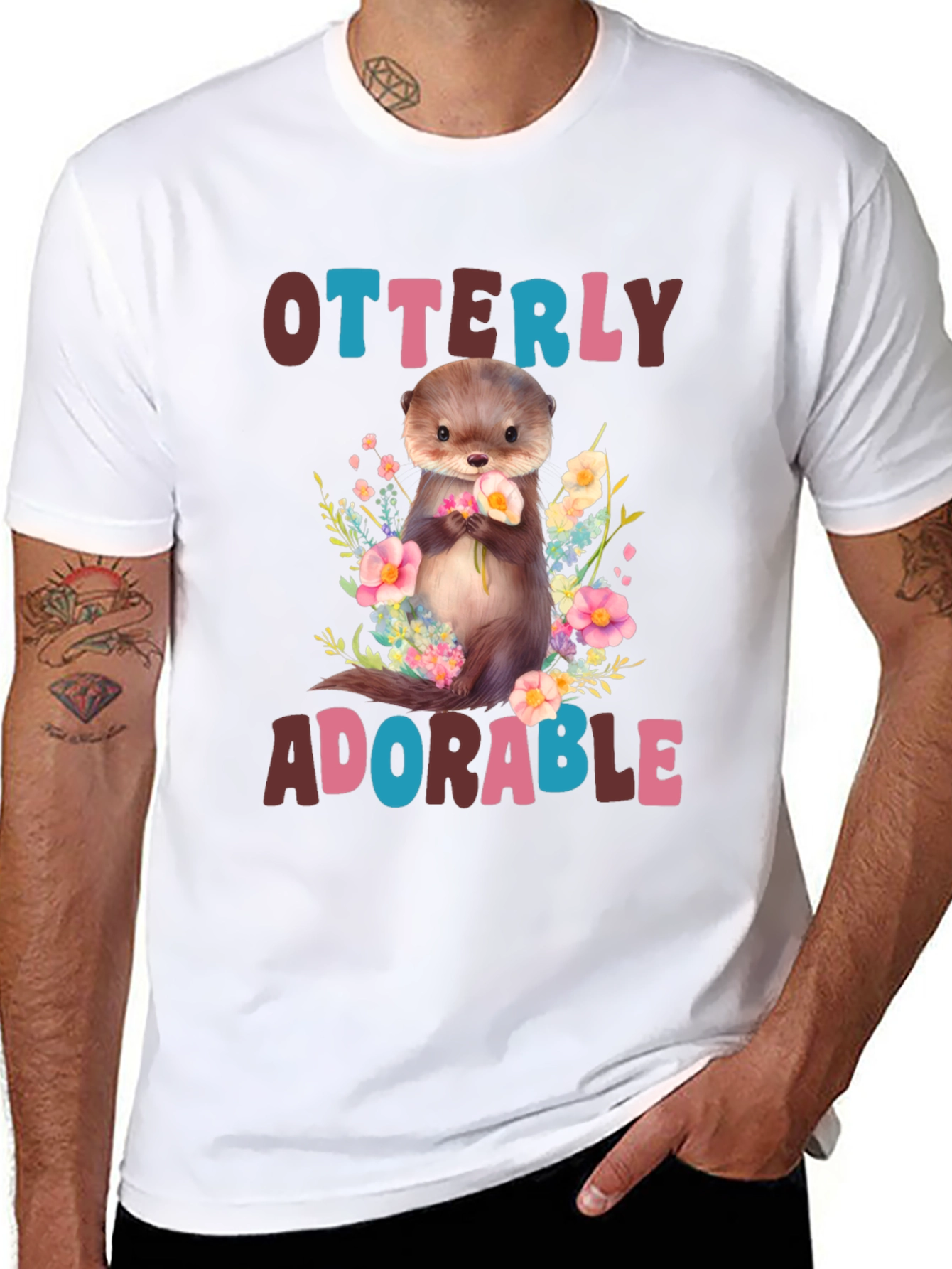 Otterly Adorable Graphic T-Shirt - Cute Animal Tee