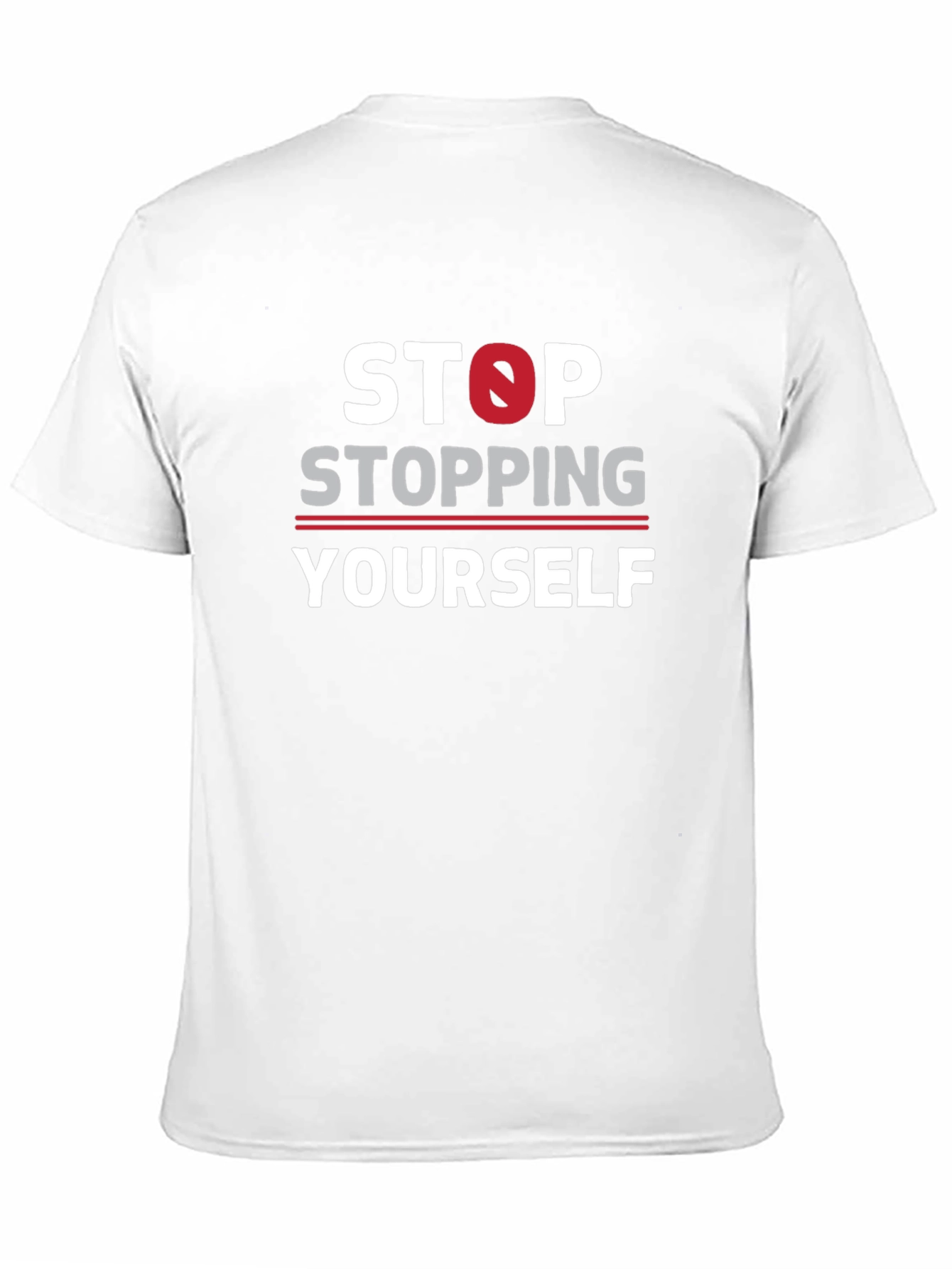Stop Stopping Yourself Black Graphic T-Shirt