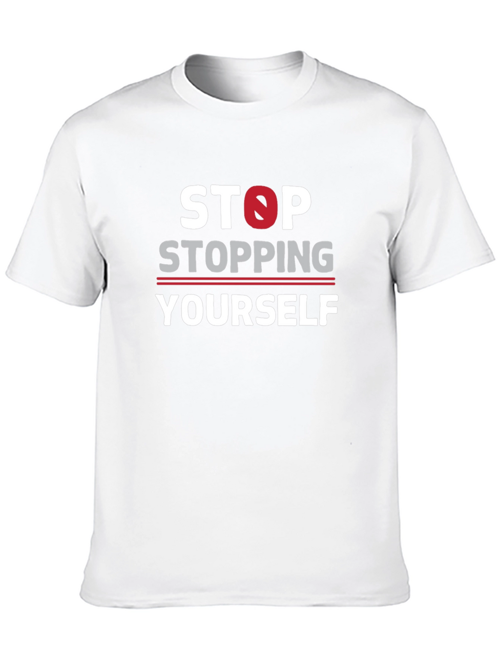 Stop Stopping Yourself Black Graphic T-Shirt