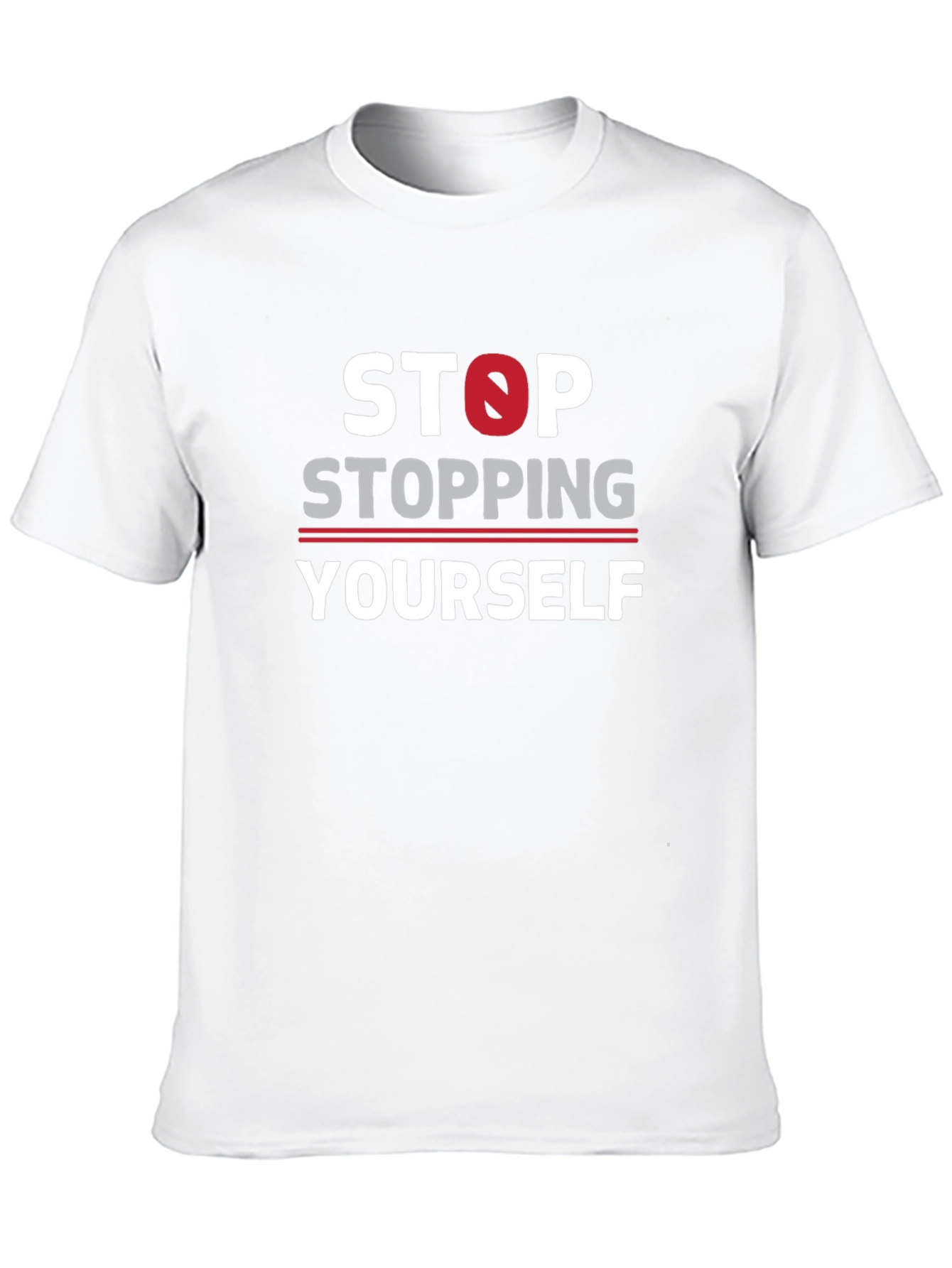 Stop Stopping Yourself Black Graphic T-Shirt