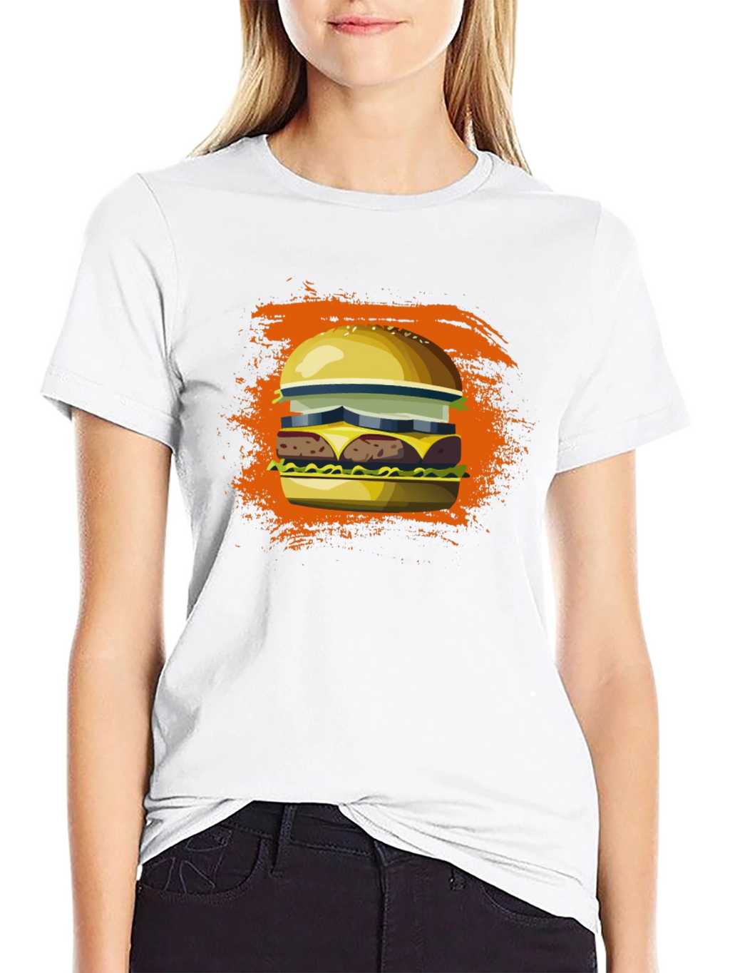 Burger Graphic Tee - Unisex Cotton T-Shirt