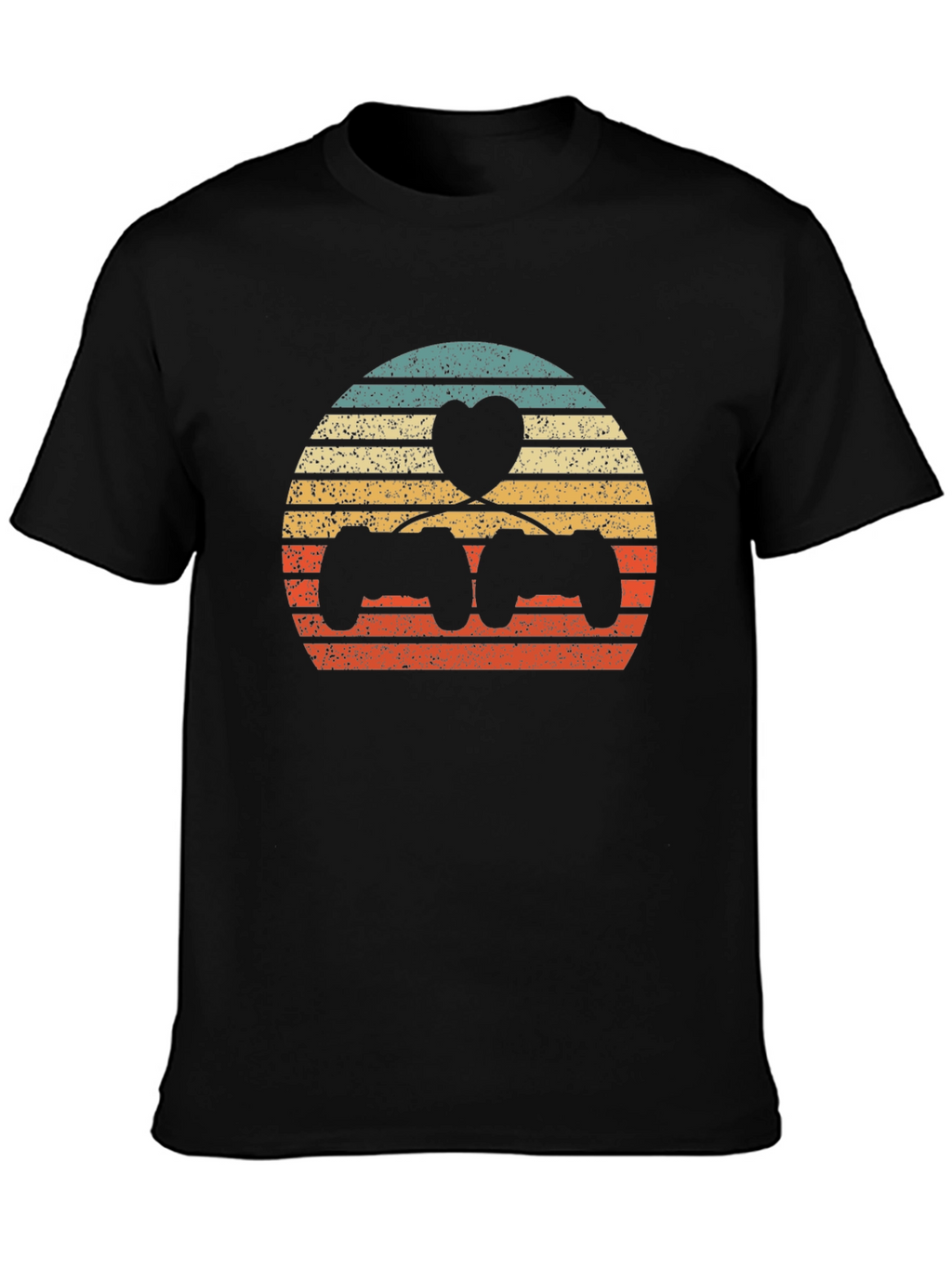 Gamer Love T-Shirt - Retro Gaming Heart Design