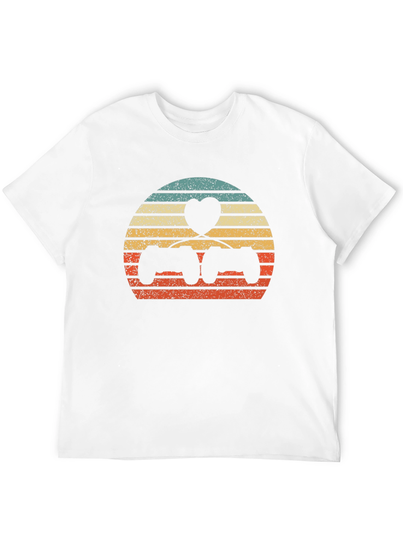 Gamer Love T-Shirt - Retro Gaming Heart Design