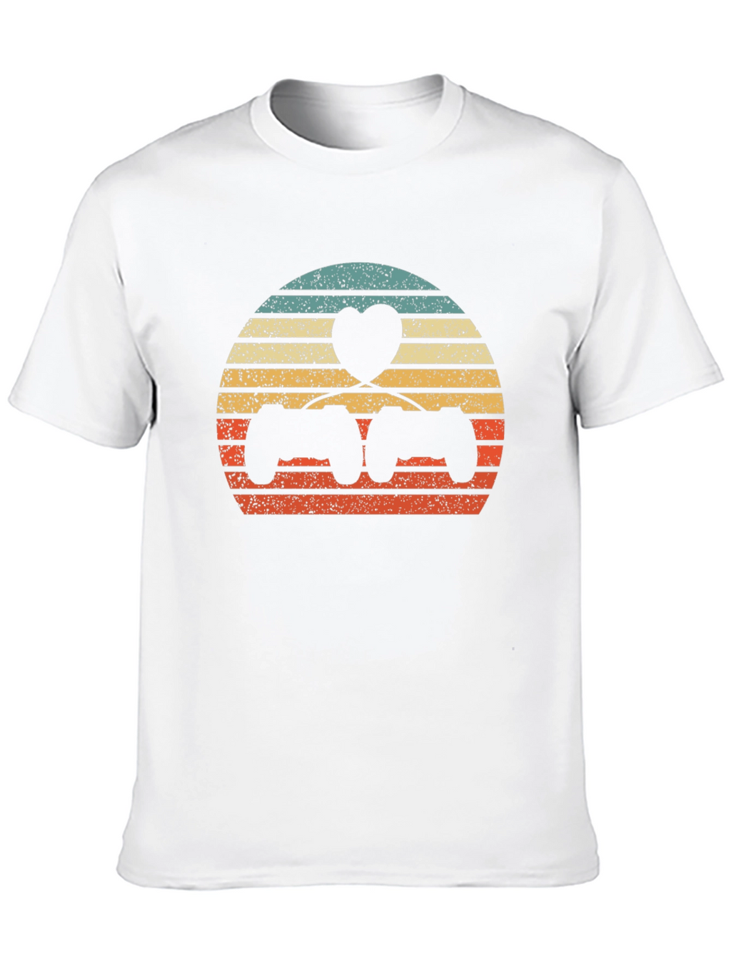 Gamer Love T-Shirt - Retro Gaming Heart Design