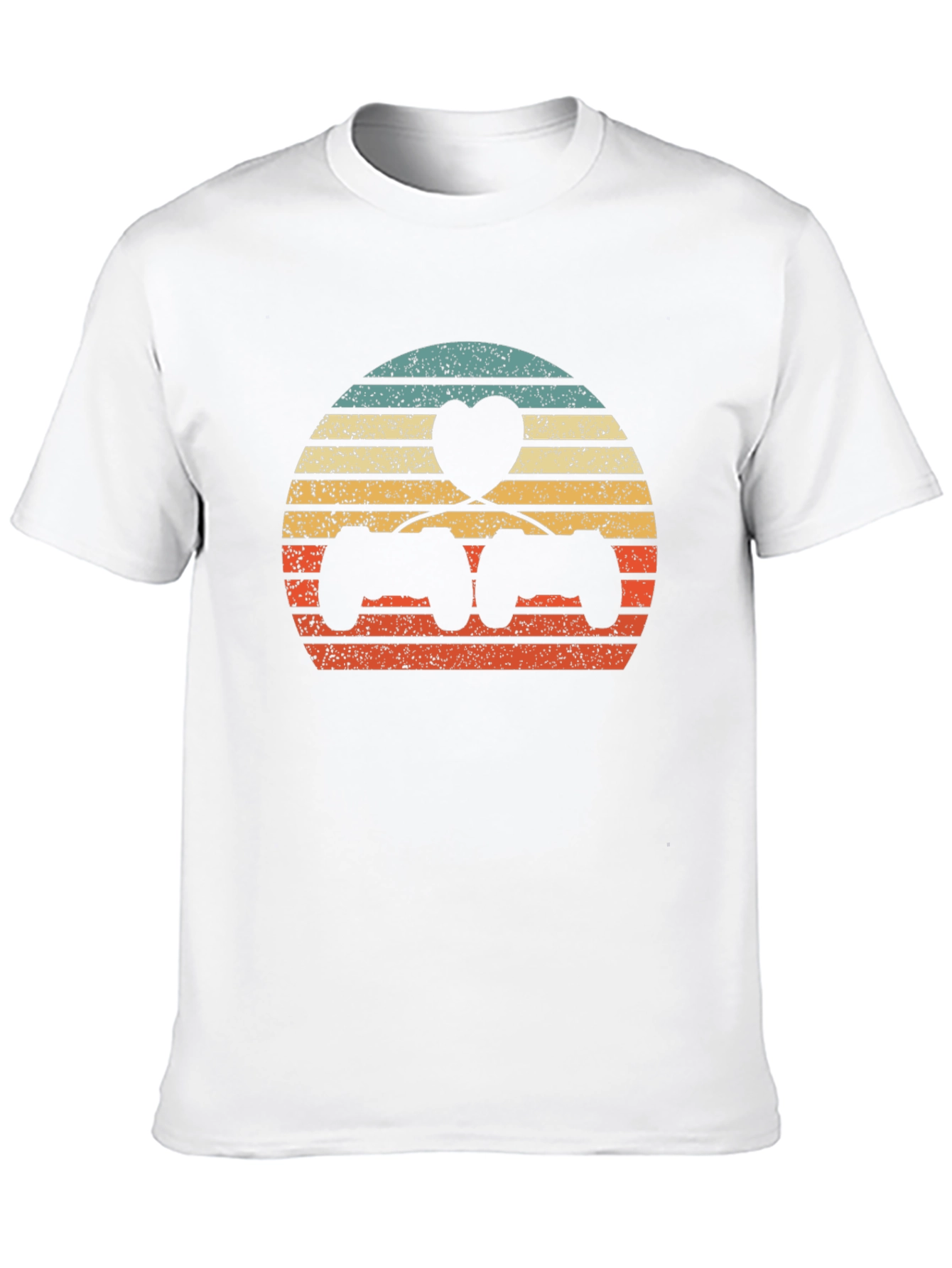 Gamer Love T-Shirt - Retro Gaming Heart Design