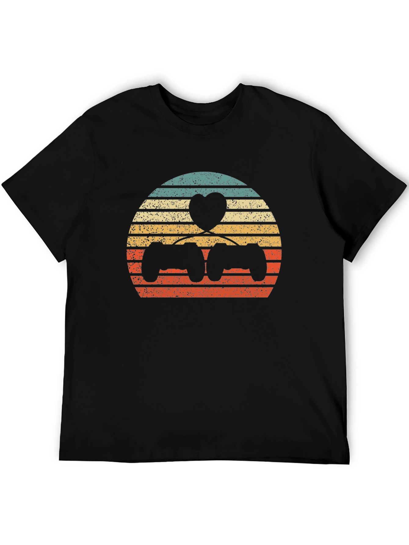 Gamer Love T-Shirt - Retro Gaming Heart Design