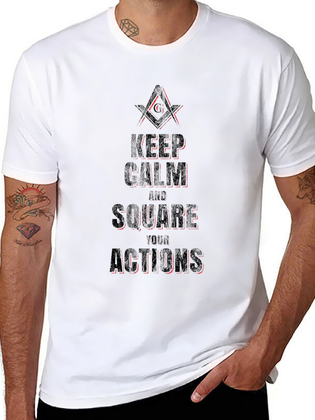 Keep Calm and Square Your Actions Graphic T-Shirt