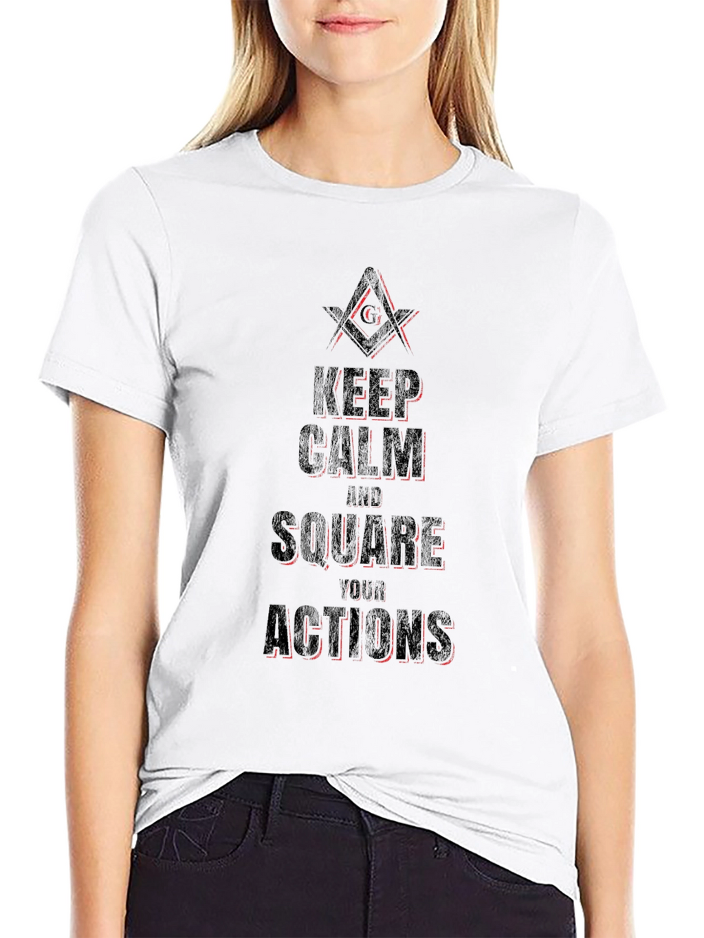 Keep Calm and Square Your Actions Graphic T-Shirt