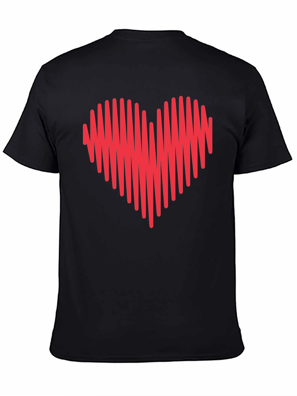 Heartbeat Heart Graphic Tee - Mens Crew Neck